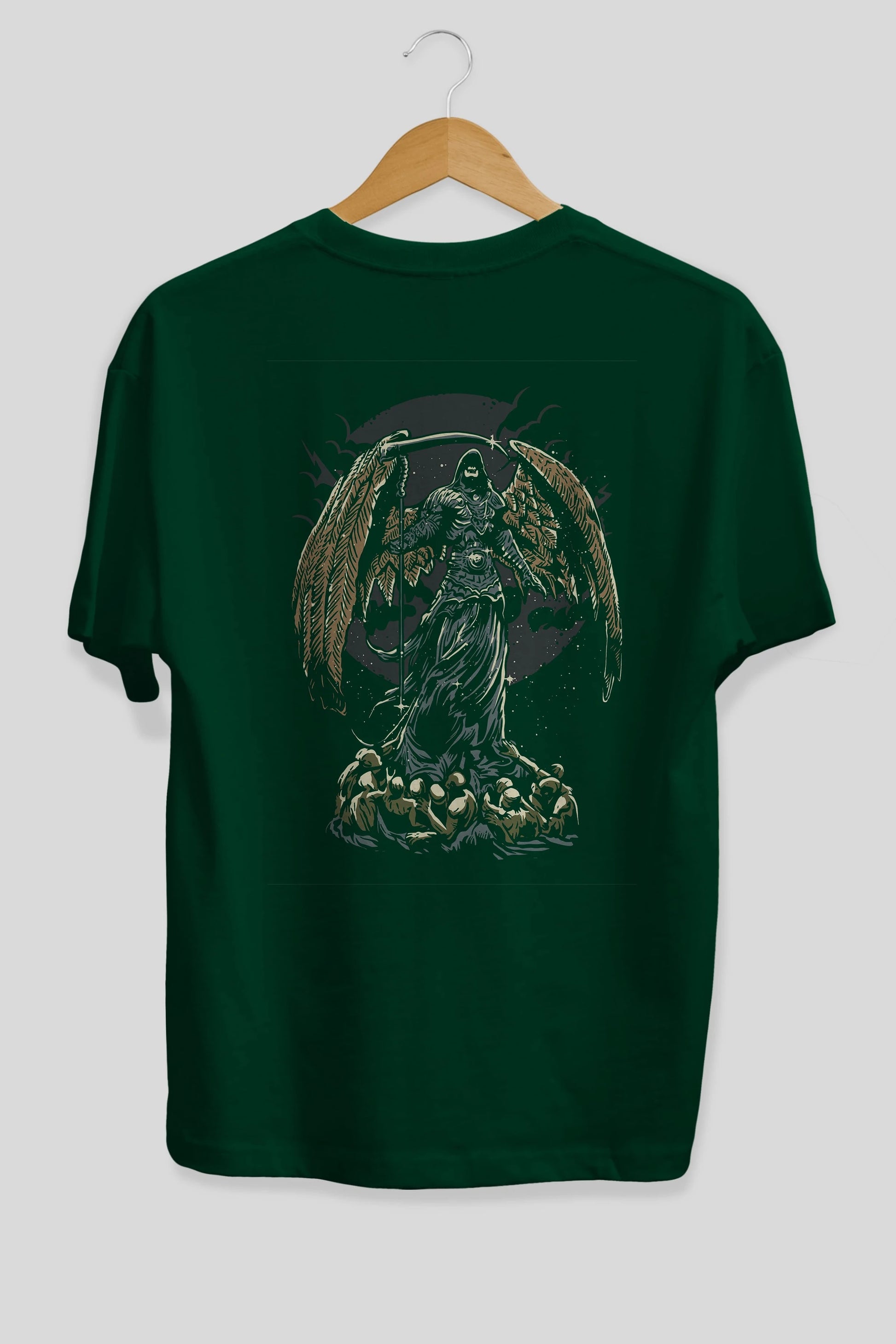 Darkness Arka Baskılı Oversize t-shirt Erkek Kadın Unisex %100 Pamuk