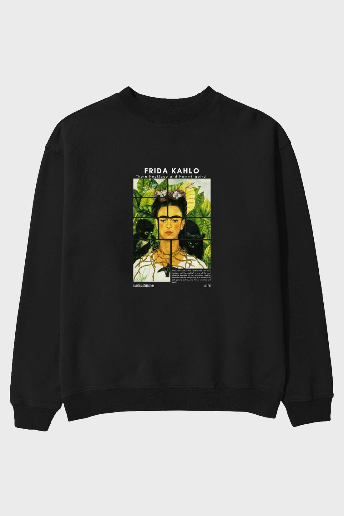 Frida Kahlo ön Baskılı Oversize Sweatshirt Erkek Kadın Unisex