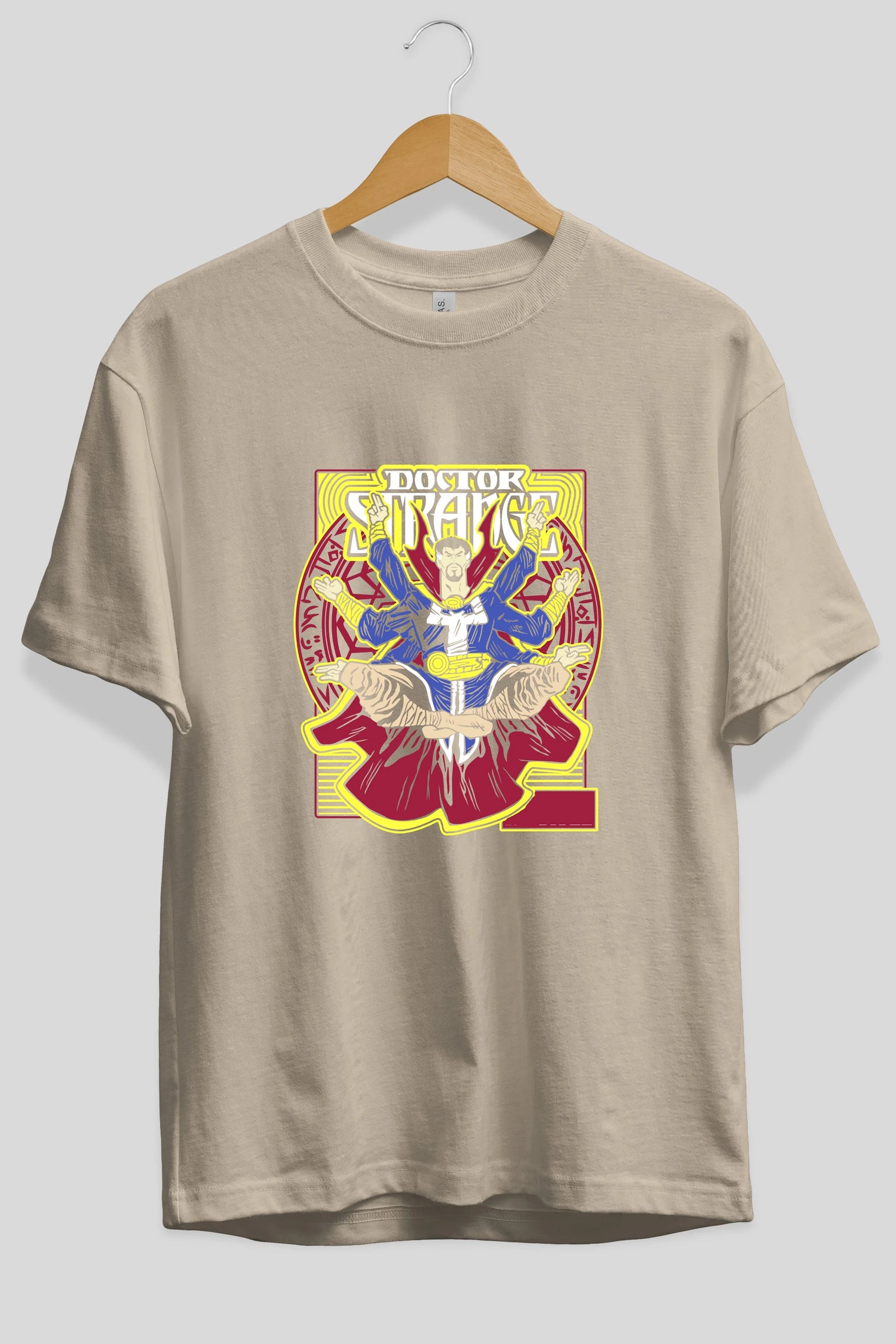 Doctor Strange (1) Ön Baskılı Oversize t-shirt Erkek Kadın Unisex %100 Pamuk Bisiklet Yaka tişort