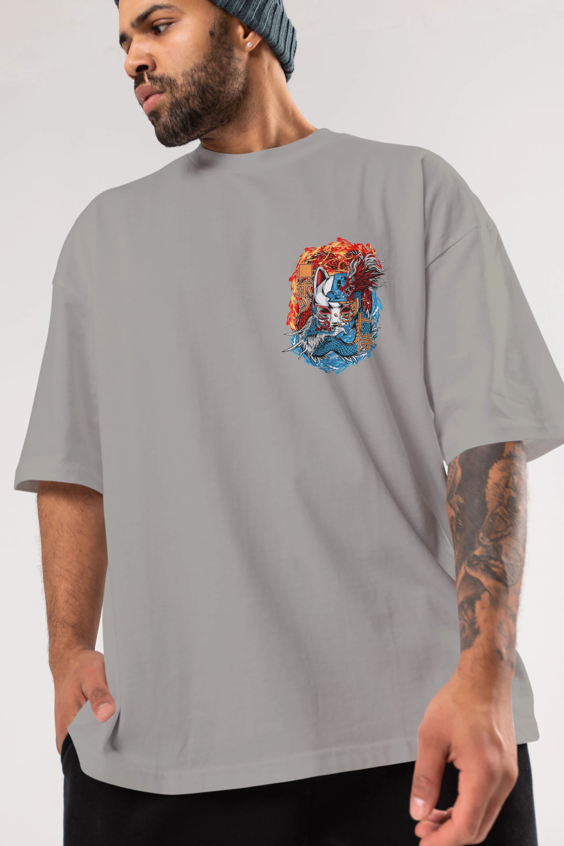 ONE PIECE (7) Ön Sol Baskılı Oversize t-shirt Erkek Kadın Unisex %100 Pamuk Bisiklet Yaka tişort