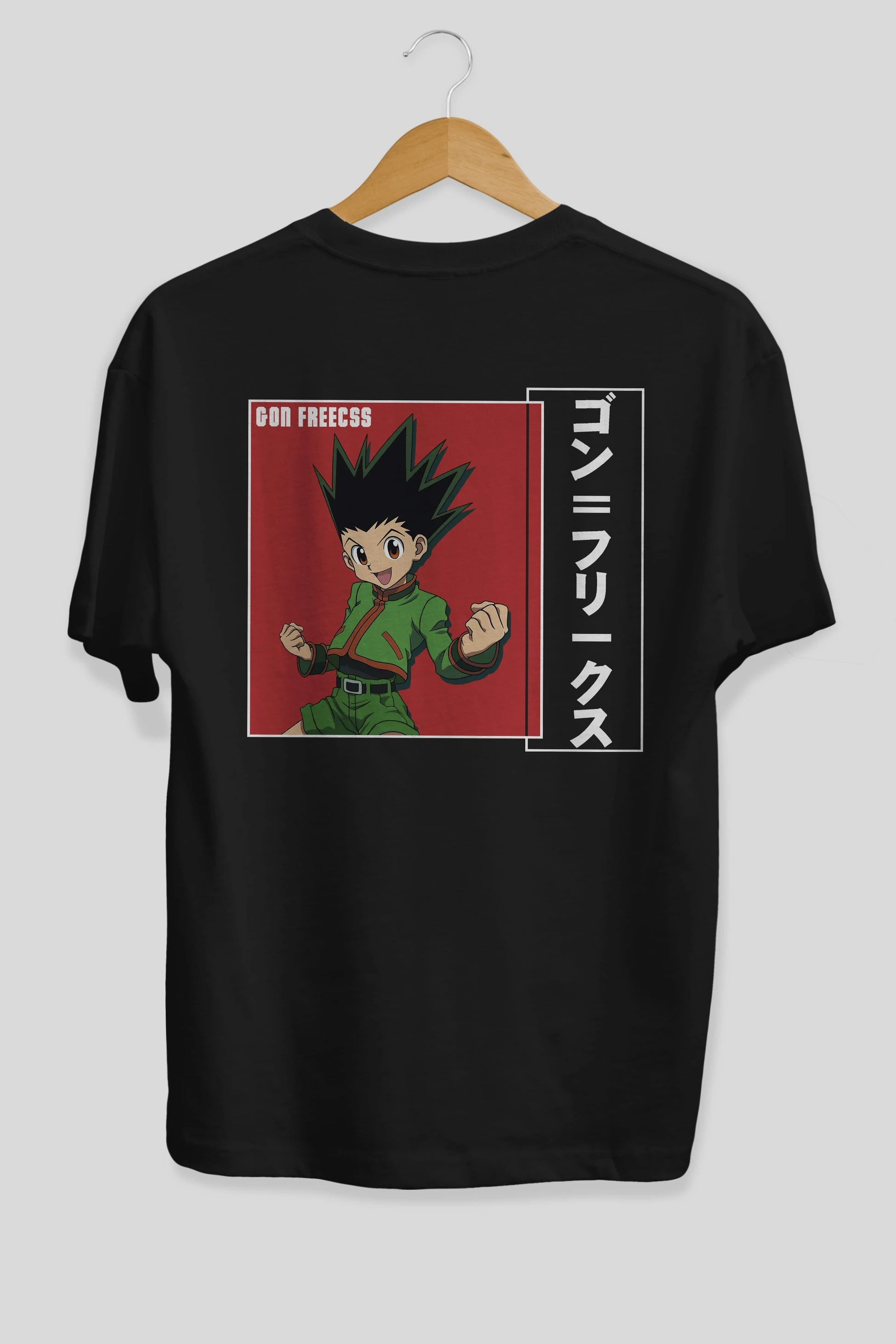Gon Freecss HUNTER X HUNTER 5 Anime Arka Baskılı Oversize t-shirt Erkek Kadın Unisex