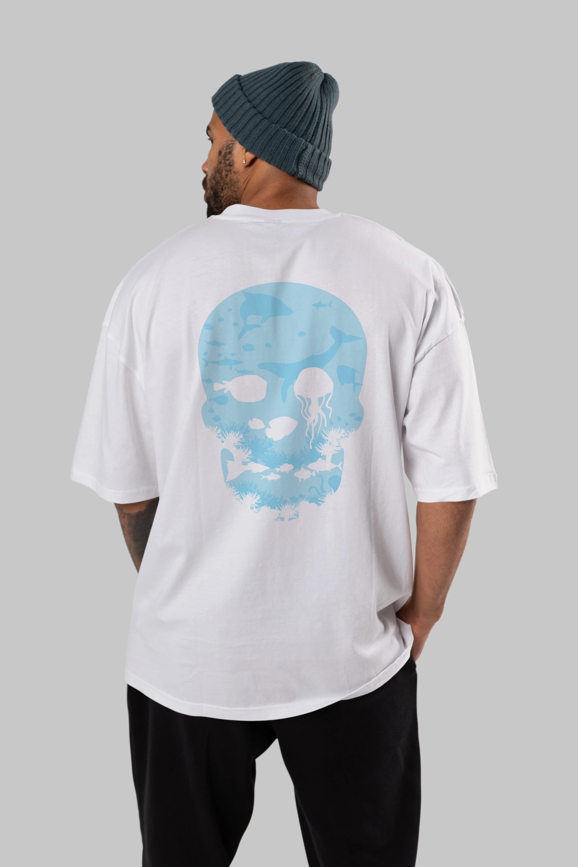 Dead Sea Arka Baskılı Oversize t-shirt %100 pamuk Erkek Kadın Unisex