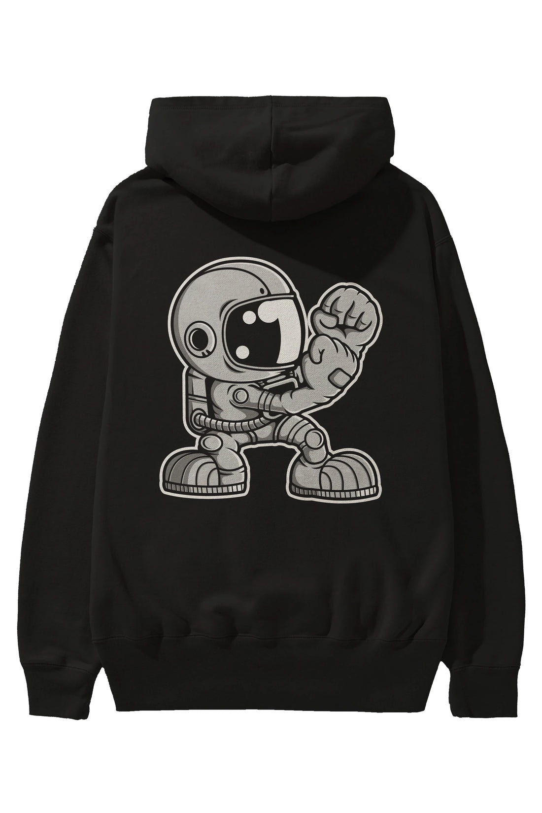 Astronaut Fighting Irish Arka Baskılı Hoodie Oversize Kapüşonlu Sweatshirt Erkek Kadın Unisex
