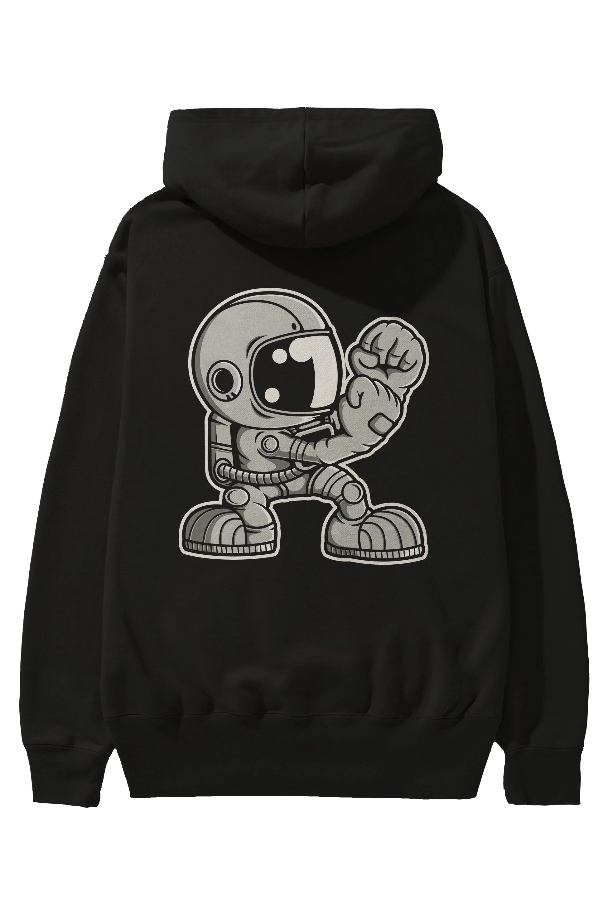Astronaut Fighting Irish Arka Baskılı Hoodie Oversize Kapüşonlu Sweatshirt Erkek Kadın Unisex