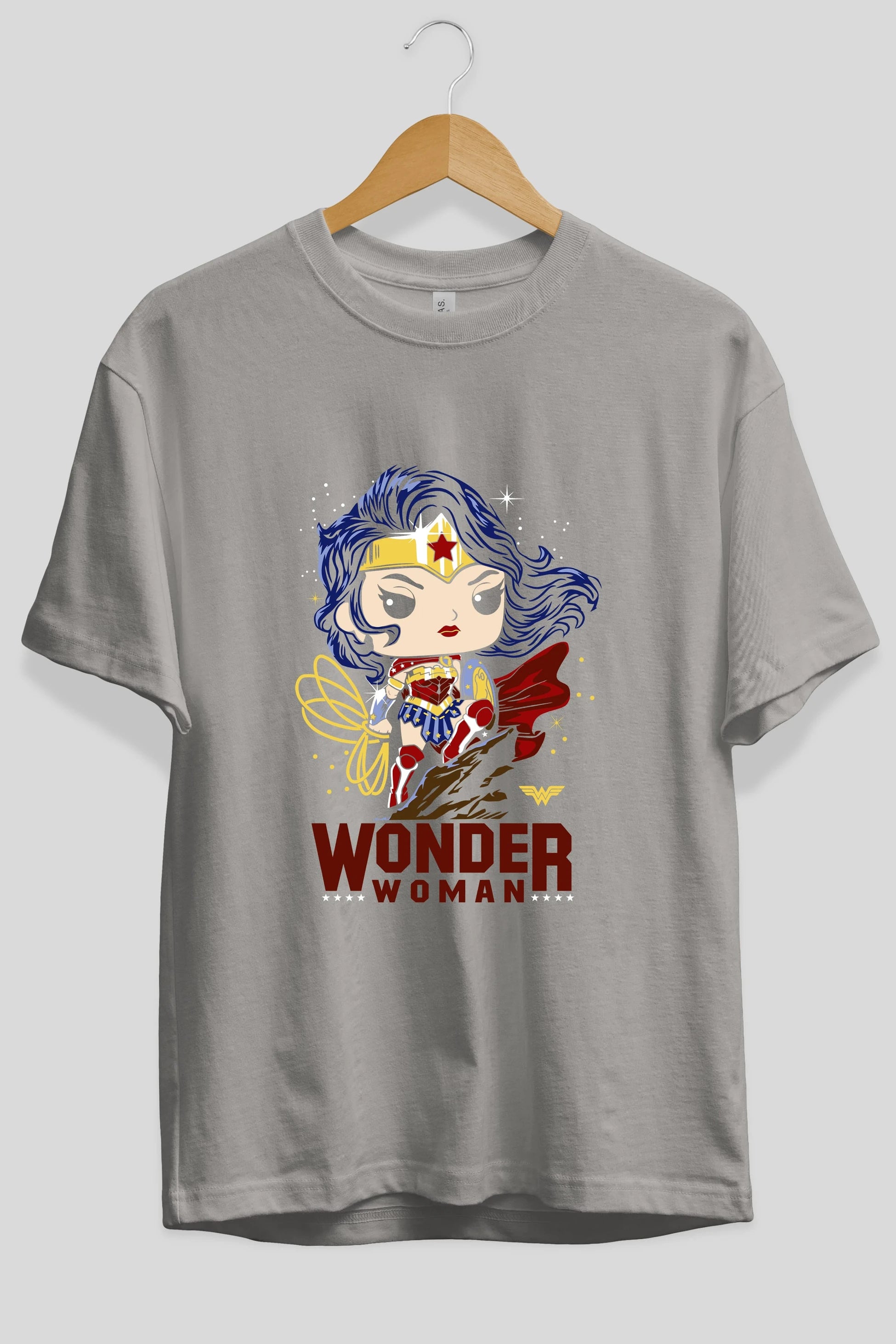 Wonder Woman (2) Ön Baskılı Oversize t-shirt Erkek Kadın Unisex %100 Pamuk Bisiklet Yaka tişort