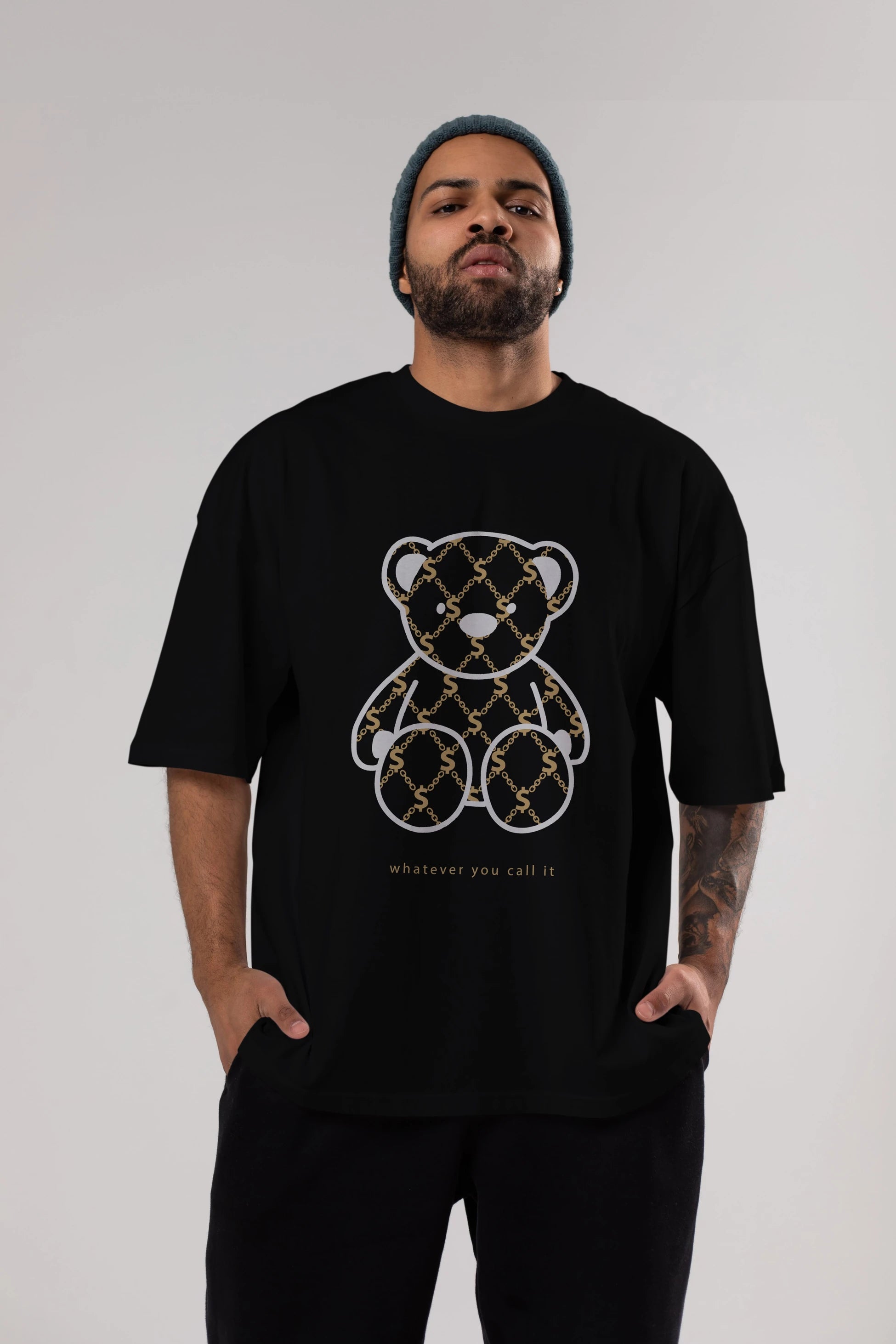 Whatever you Bear Ön Baskılı Oversize t-shirt Erkek Kadın Unisex