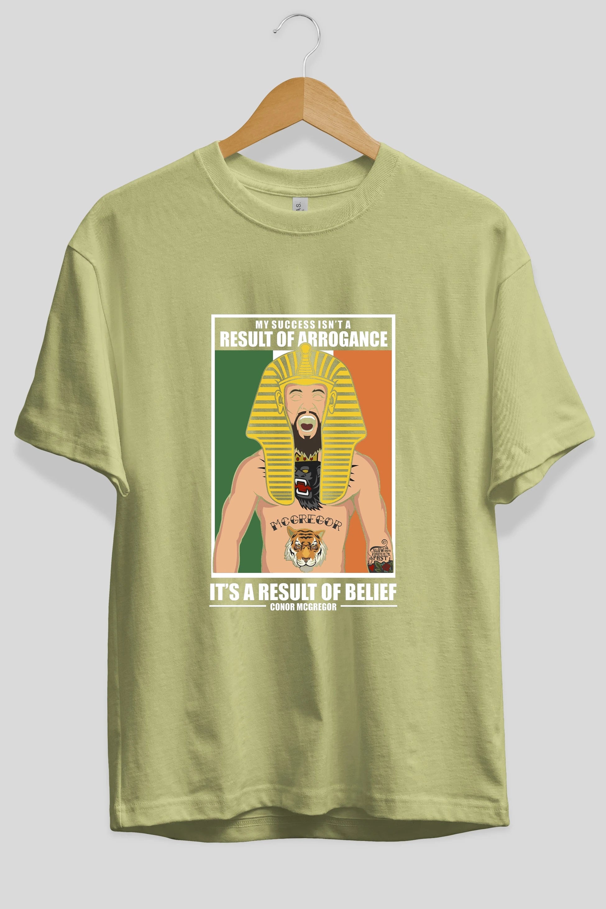 McGregor Pharaoh Ön Baskılı Oversize t-shirt Erkek Kadın Unisex %100 Pamuk tişort
