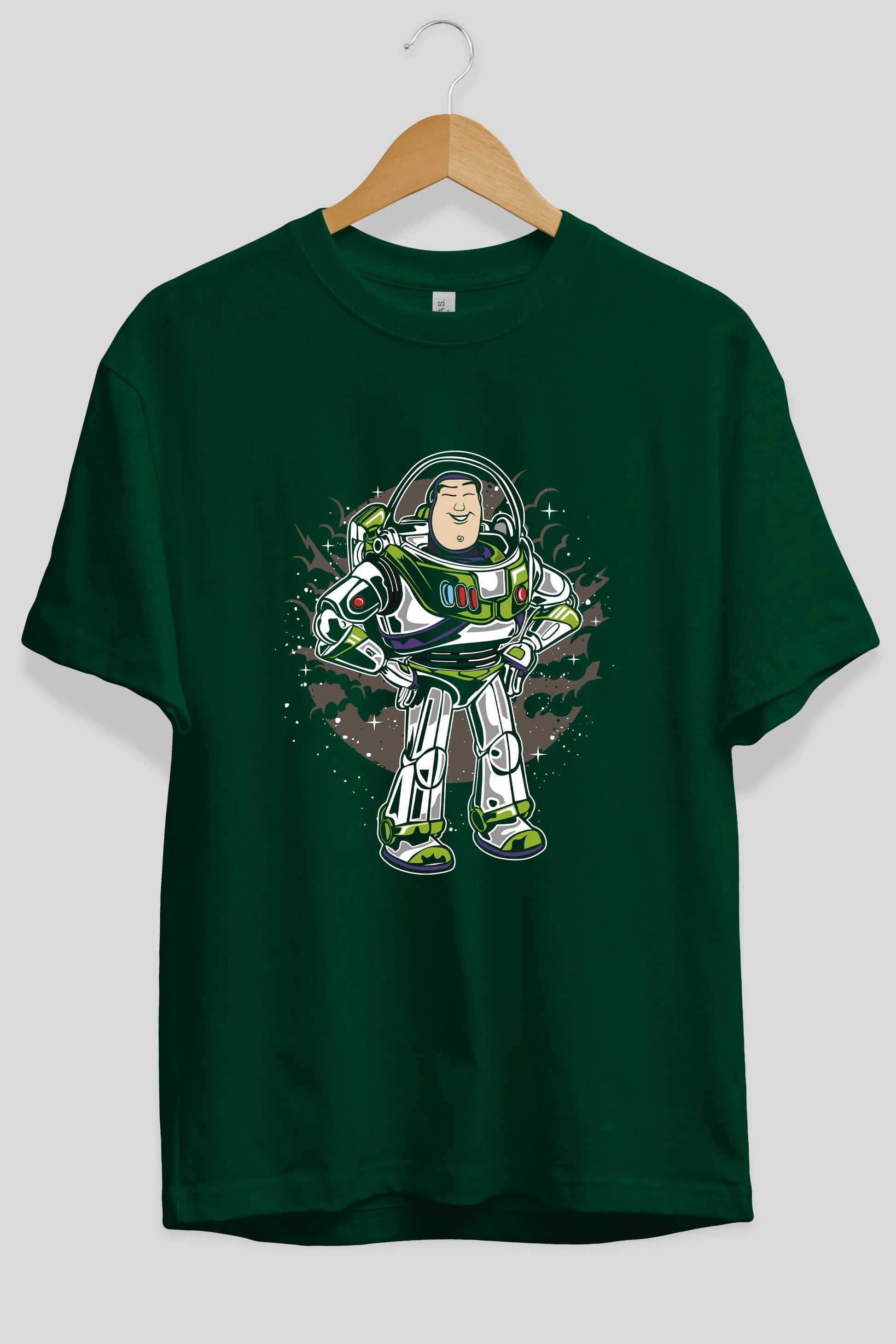 Buzz Ön Baskılı Oversize t-shirt Erkek Kadın Unisex %100 Pamuk tişort