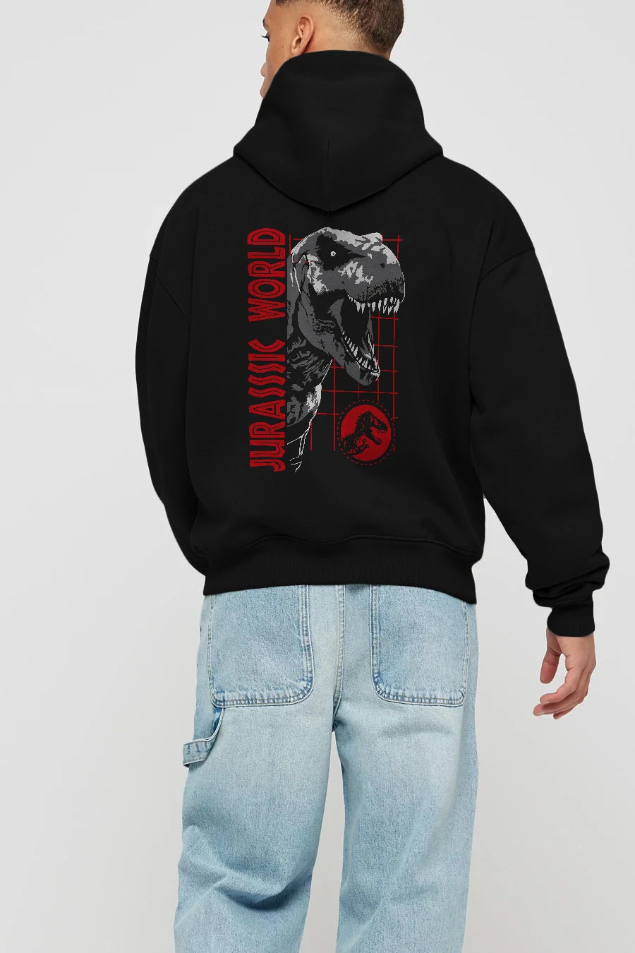 Jurassic Park (2) Arka Baskılı Hoodie Oversize Kapüşonlu Sweatshirt Erkek Kadın Unisex