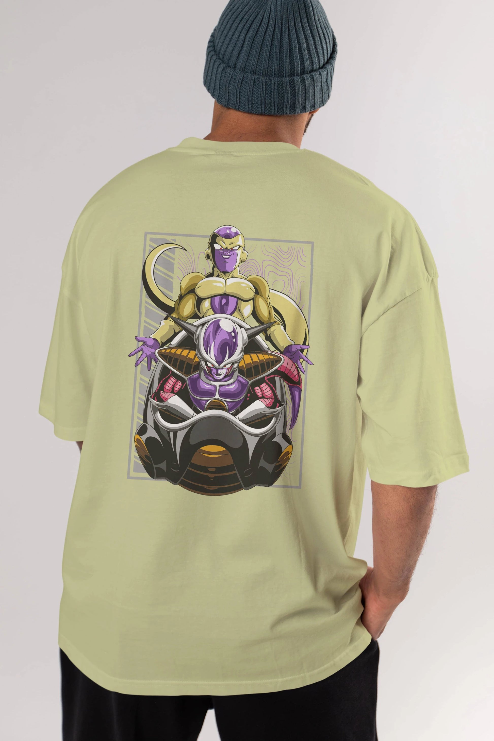 DragonBall Freezer Anime Arka Baskılı Oversize t-shirt Erkek Kadın Unisex