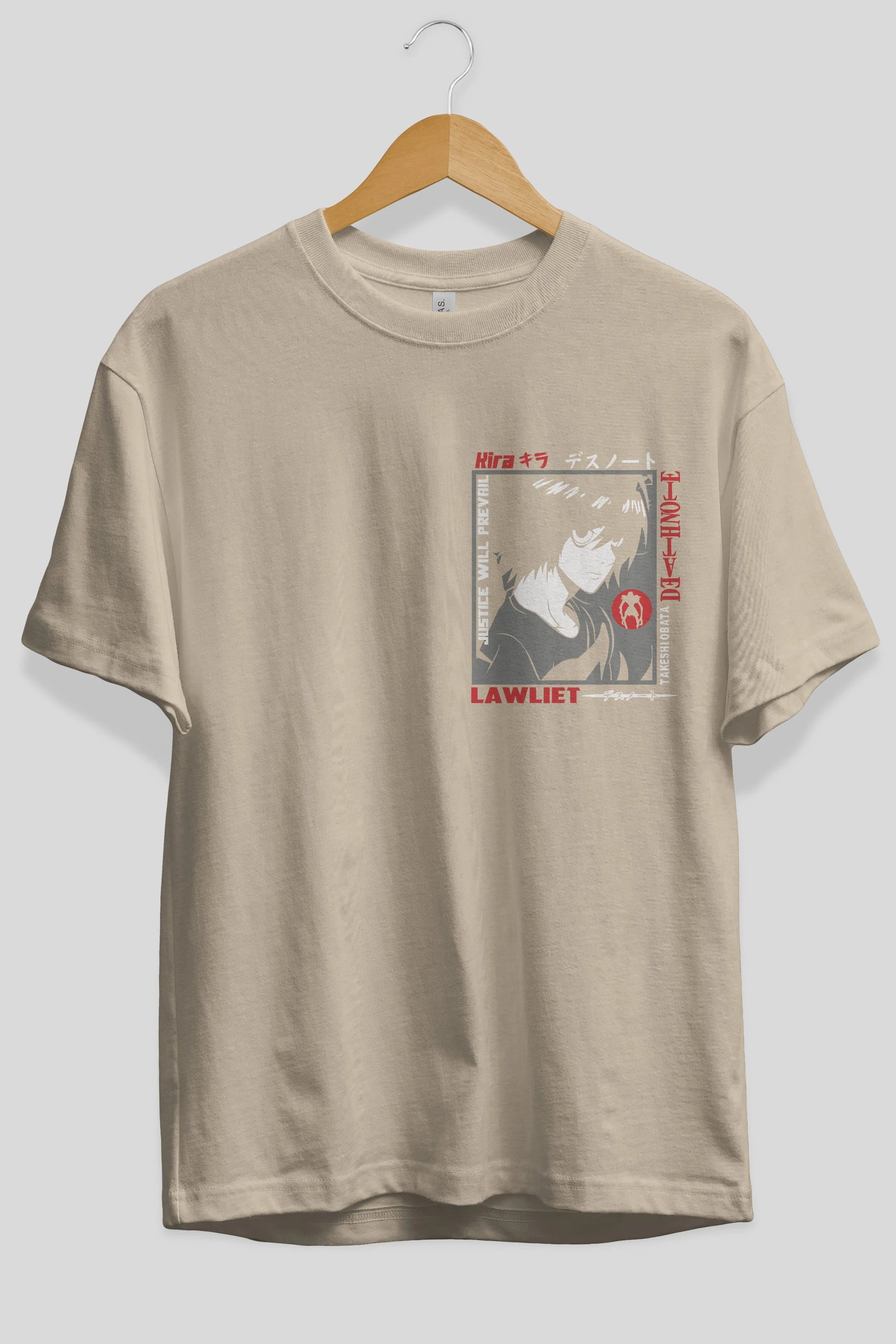 DEATH NOTE Ön Sol Baskılı Oversize t-shirt Erkek Kadın Unisex %100 Pamuk Bisiklet Yaka tişort