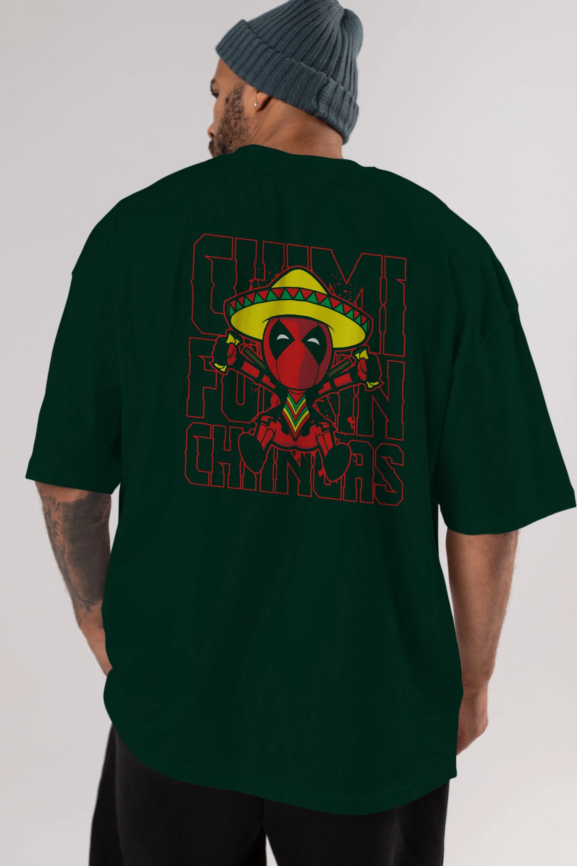Deadpool (14) Arka Baskılı Oversize t-shirt Erkek Kadın Unisex %100 Pamuk Bisiklet Yaka tişort