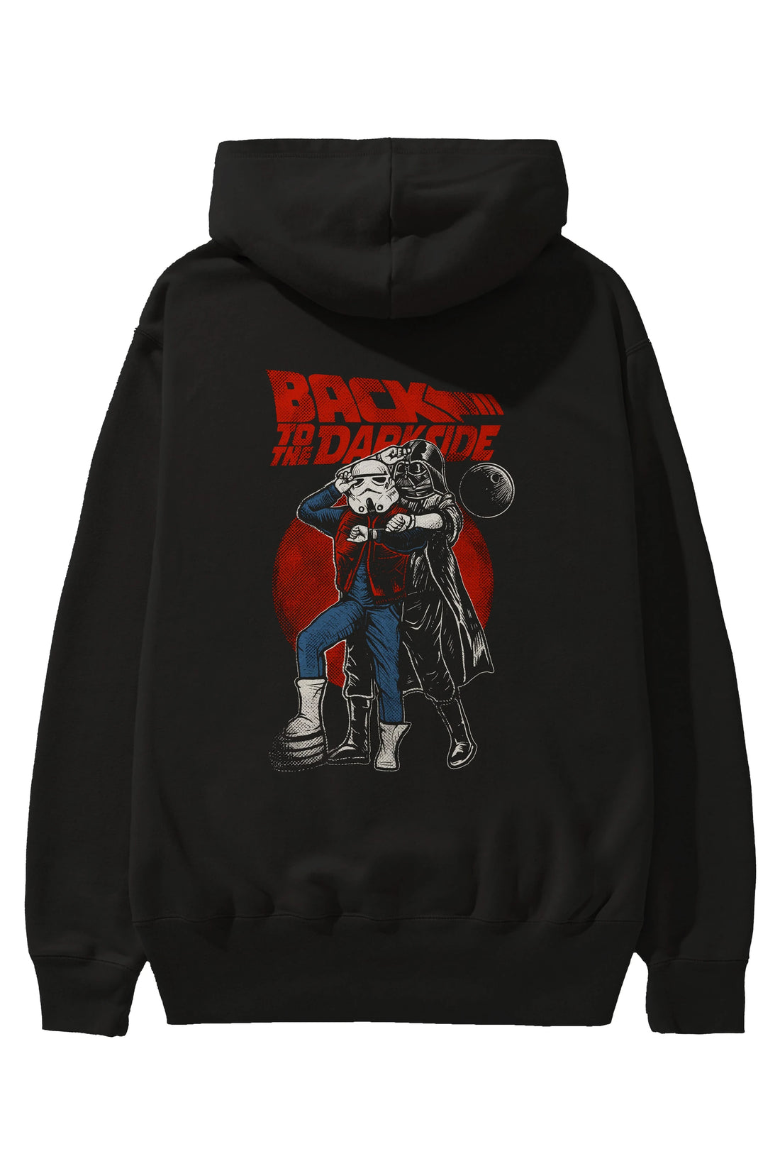 Back To The Darkside Arka Baskılı Hoodie Oversize Kapüşonlu Sweatshirt Erkek Kadın Unisex