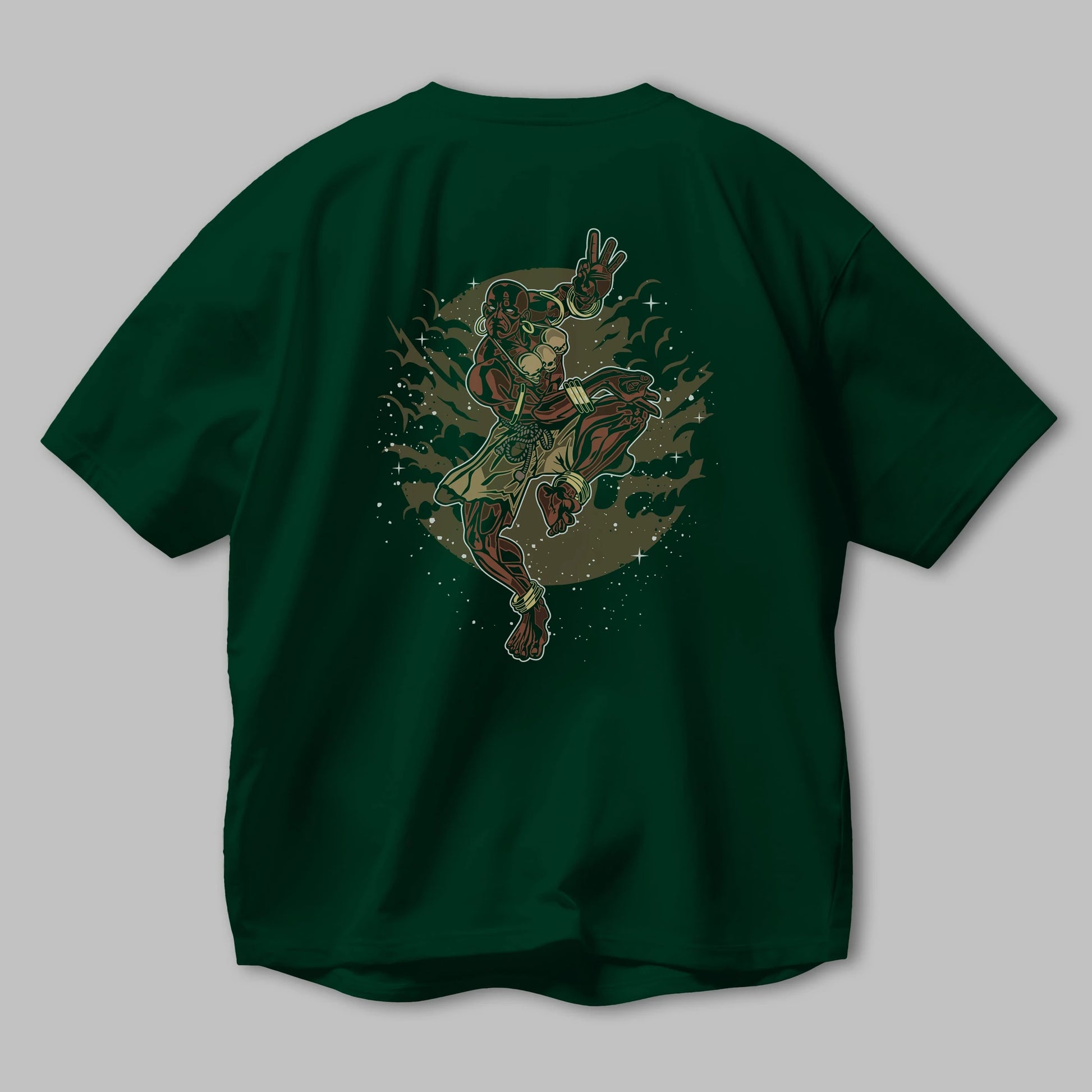 DHALSIM Arka Baskılı Oversize t-shirt Erkek Kadın Unisex %100 Pamuk