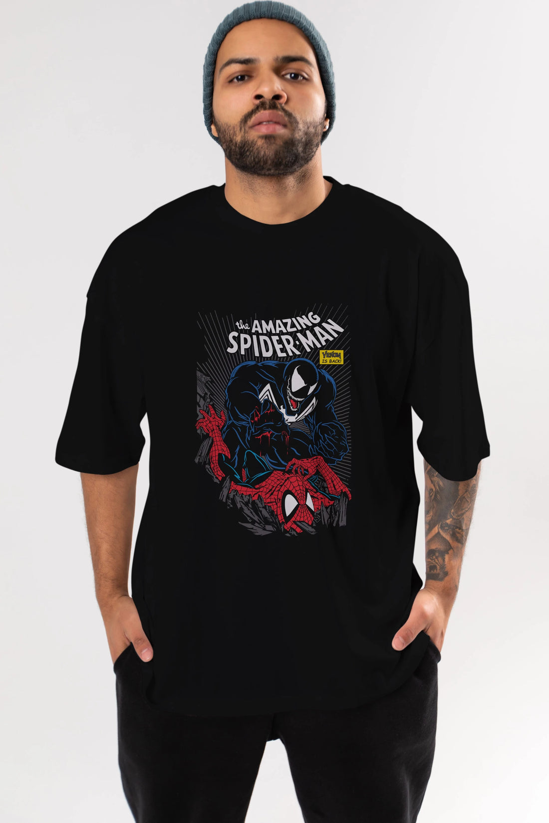 Venom (19) Ön Baskılı Oversize t-shirt Erkek Kadın Unisex %100 Pamuk Bisiklet Yaka tişort