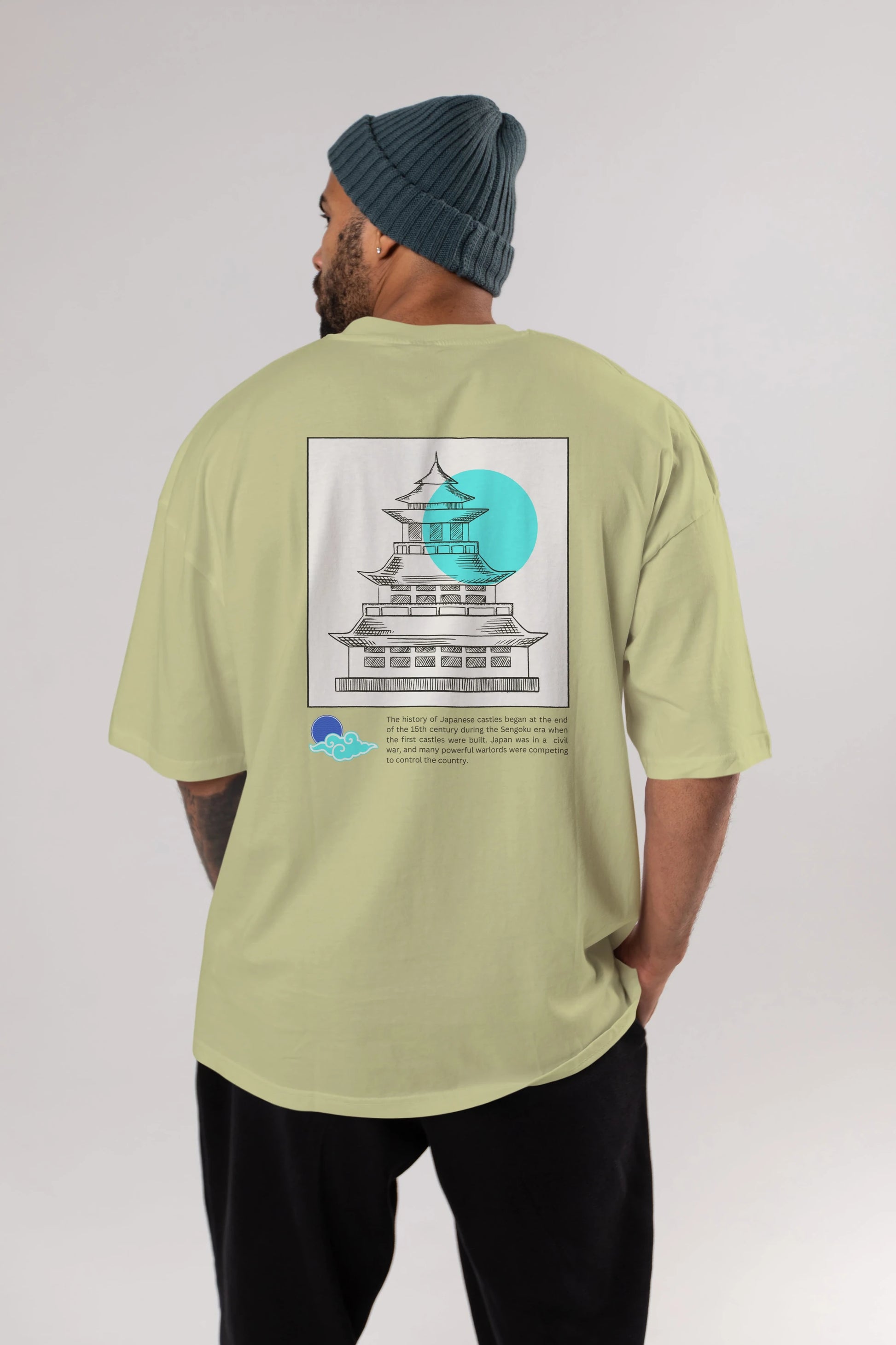 Japan Streetwear Arka Baskılı Oversize t-shirt Erkek Kadın Unisex