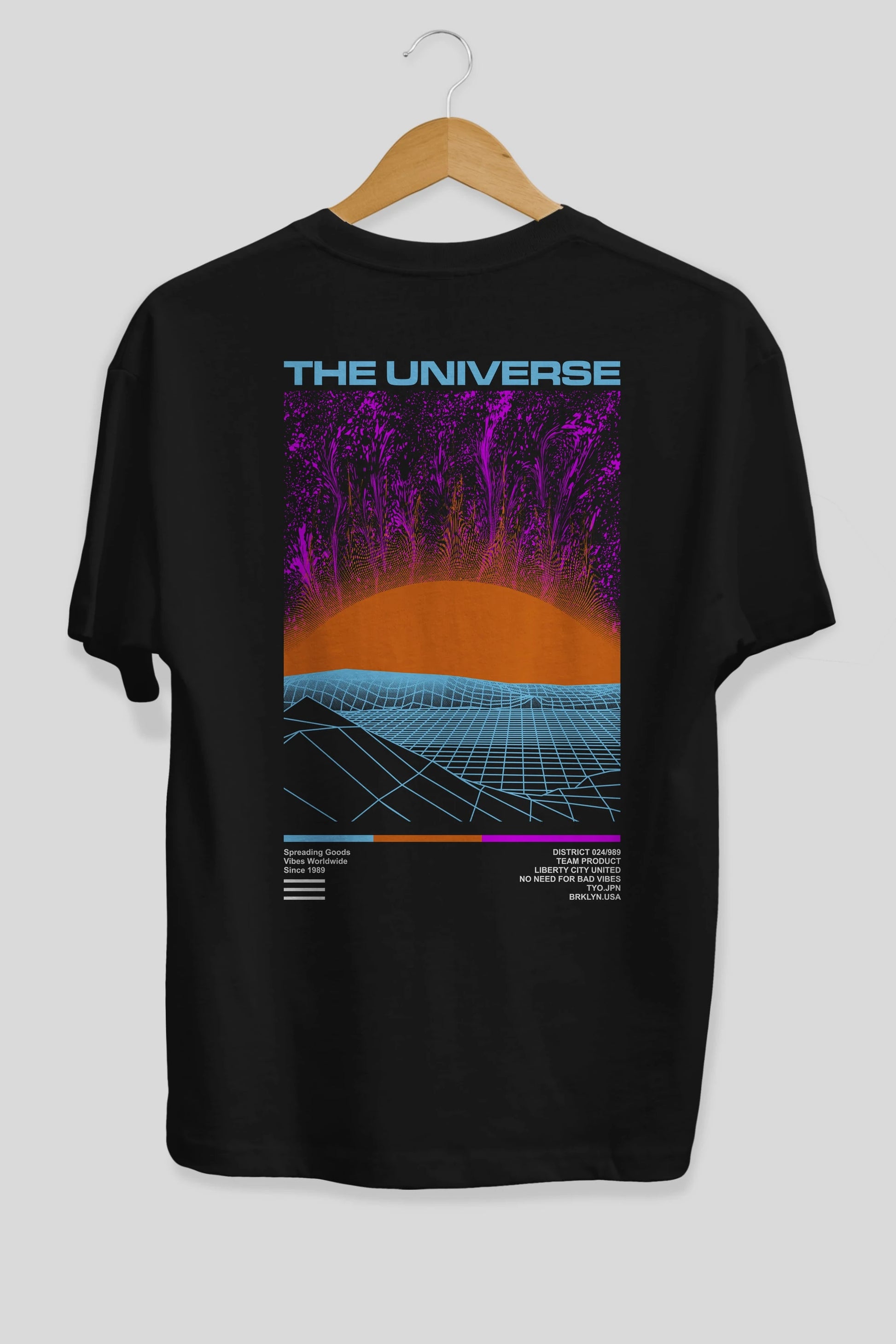 The Universe Arka Baskılı Oversize t-shirt Erkek Kadın Unisex