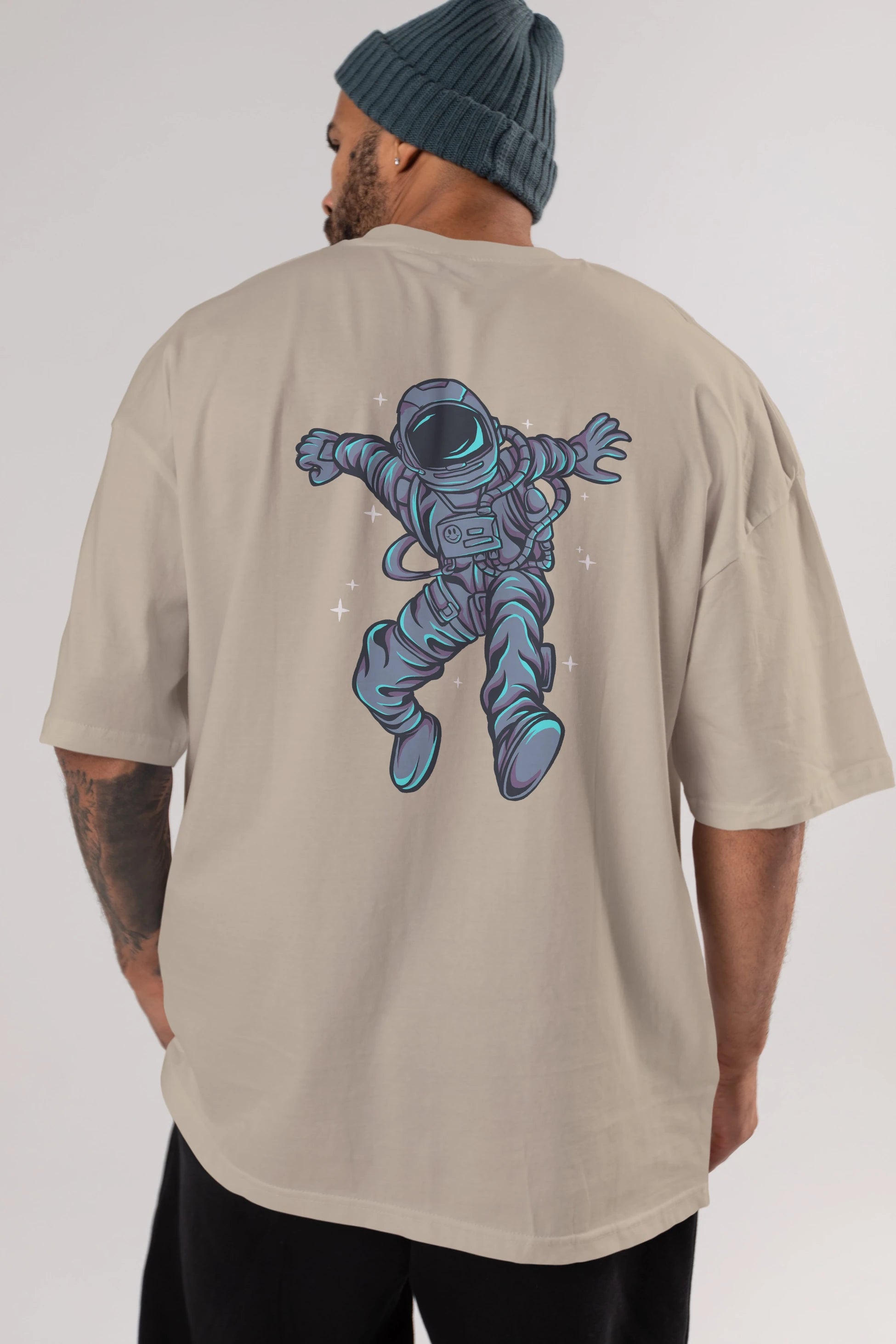Astrostars tshirt Arka Baskılı Oversize t-shirt Erkek Kadın Unisex