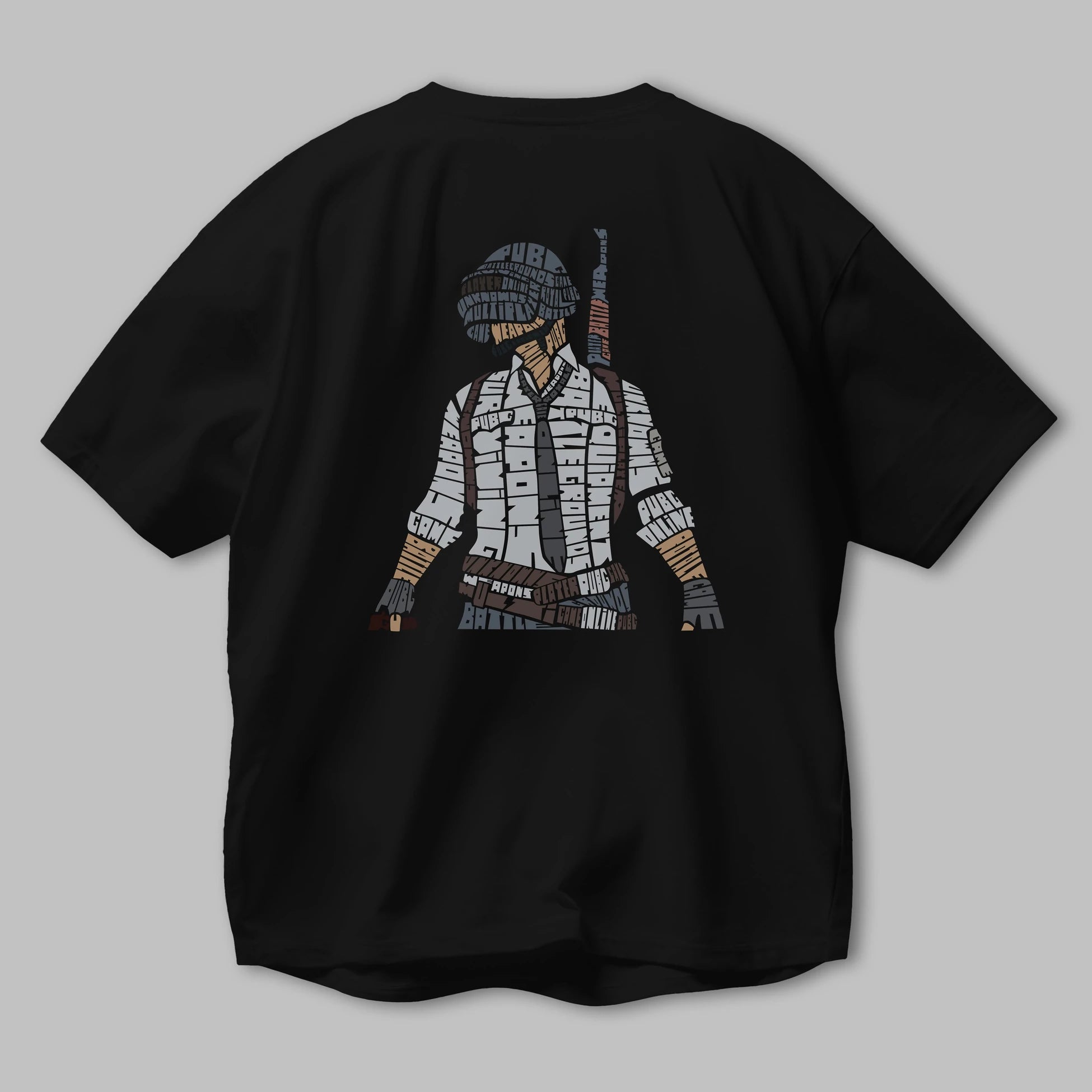 Pubg Arka Baskılı Oversize t-shirt %100 pamuk Erkek Kadın Unisex