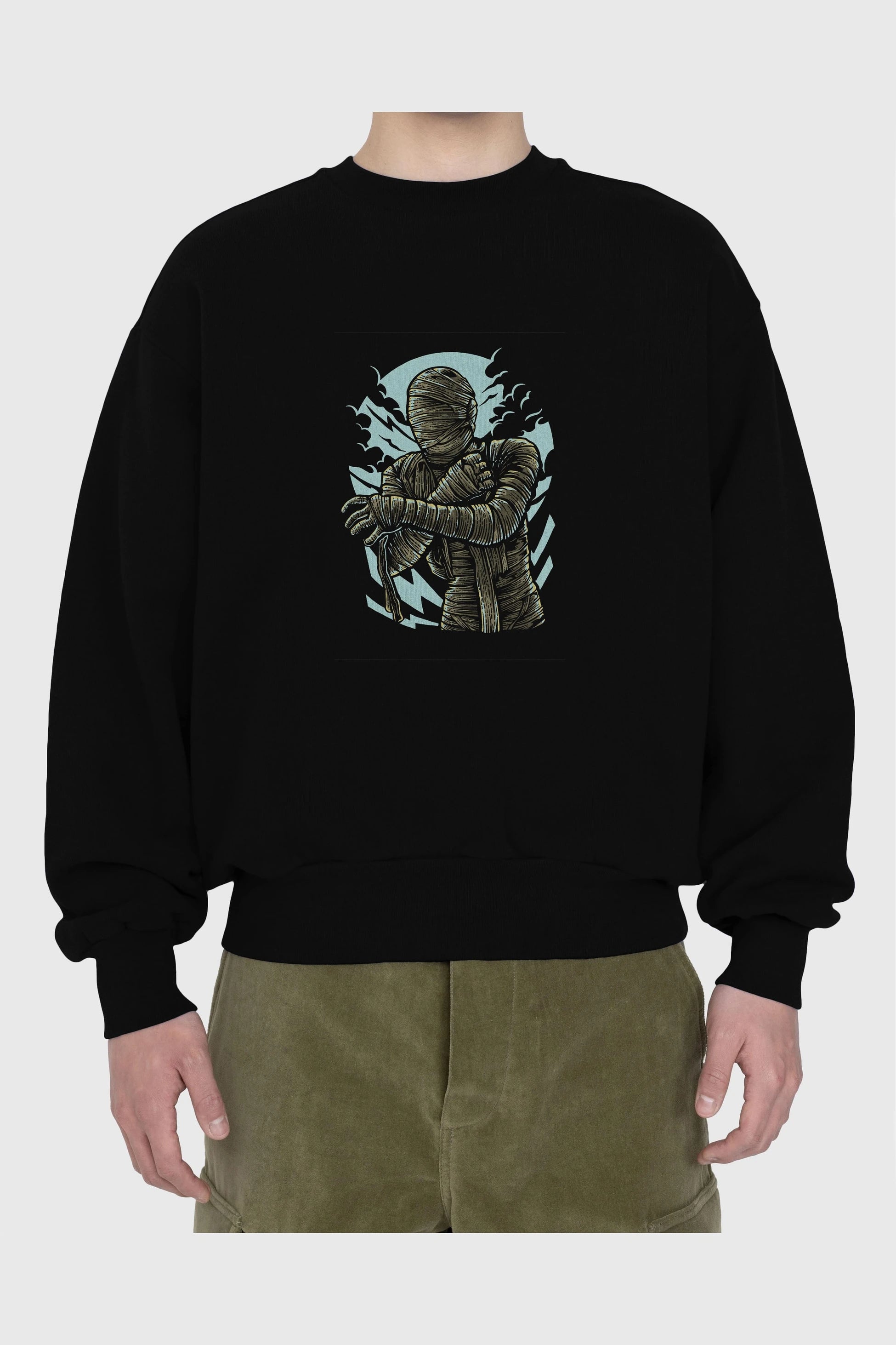 The Mummy Ön Baskılı Oversize Sweatshirt Erkek Kadın Unisex