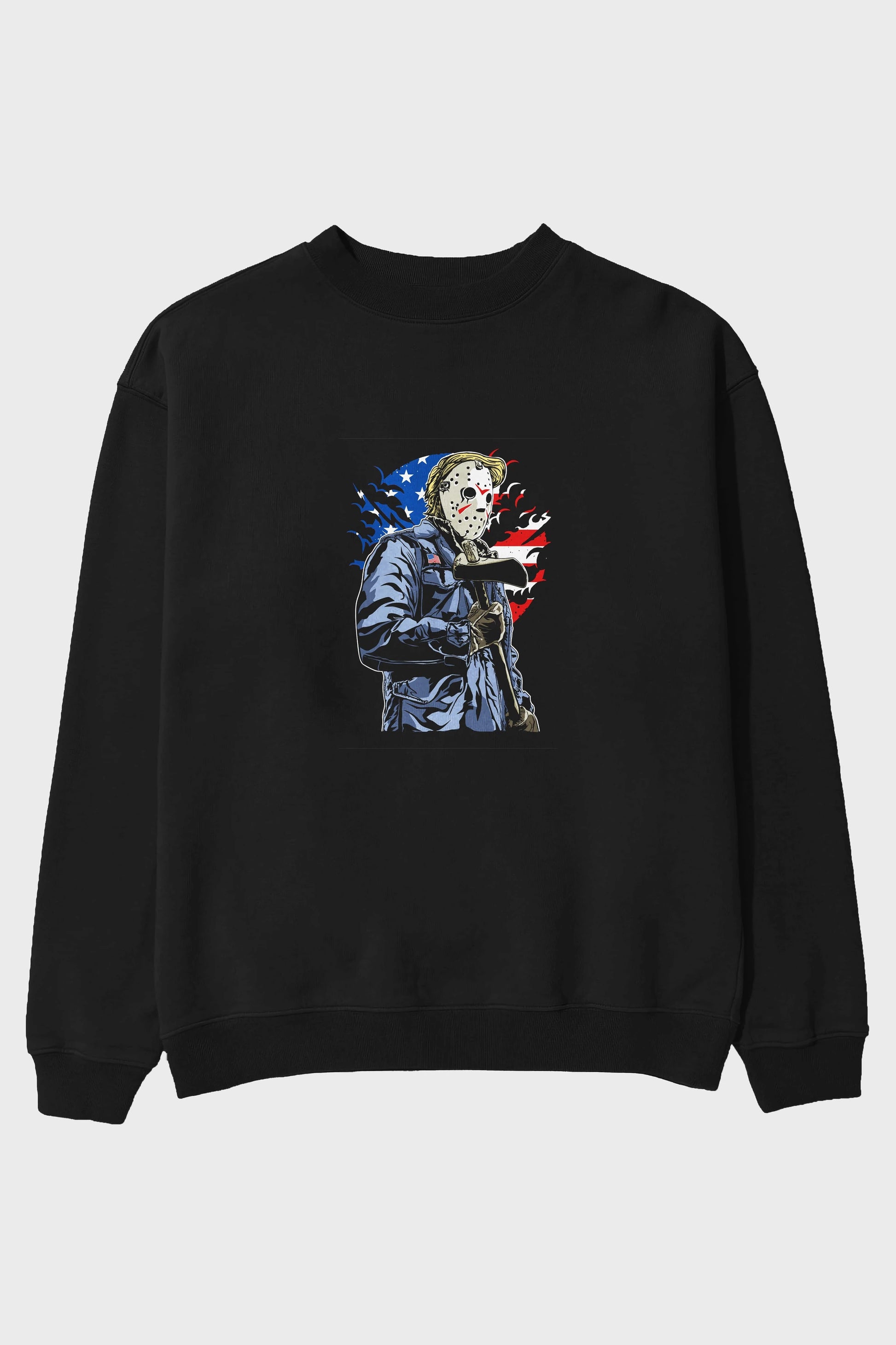American Killer Ön Baskılı Oversize Sweatshirt Erkek Kadın Unisex
