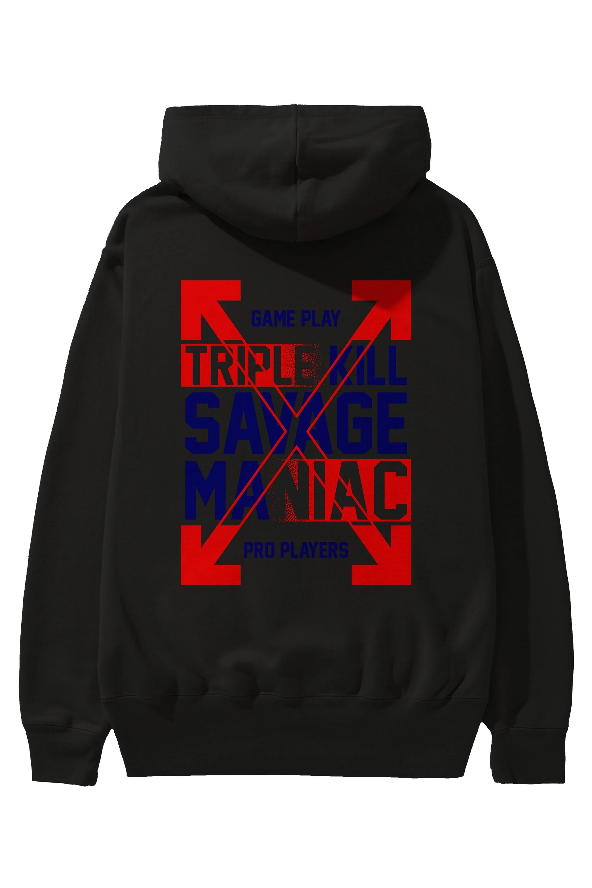 Kill Savage Arka Baskılı Hoodie Oversize Kapüşonlu Sweatshirt Erkek Kadın Unisex