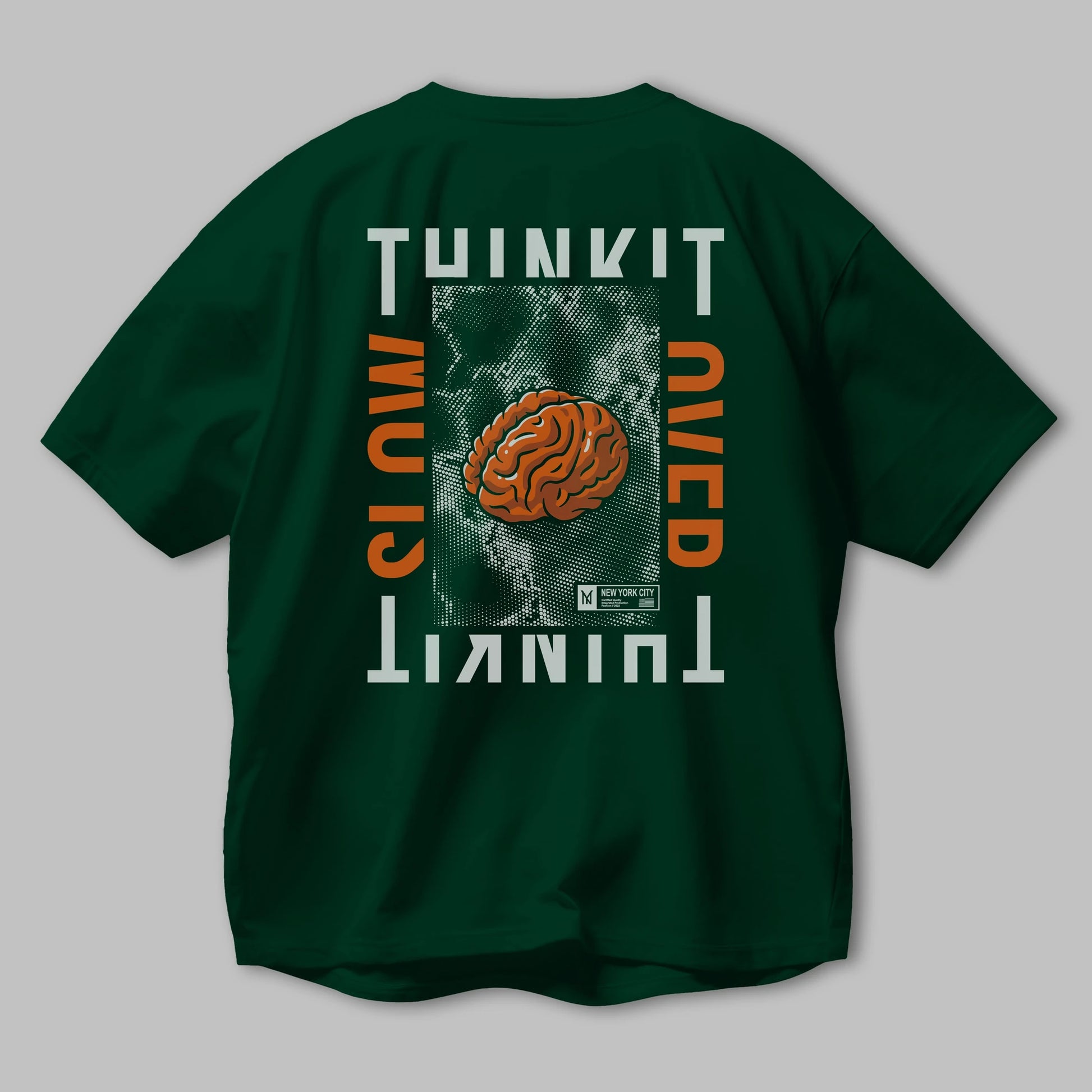 Think it Arka Baskılı Oversize t-shirt Erkek Kadın Unisex