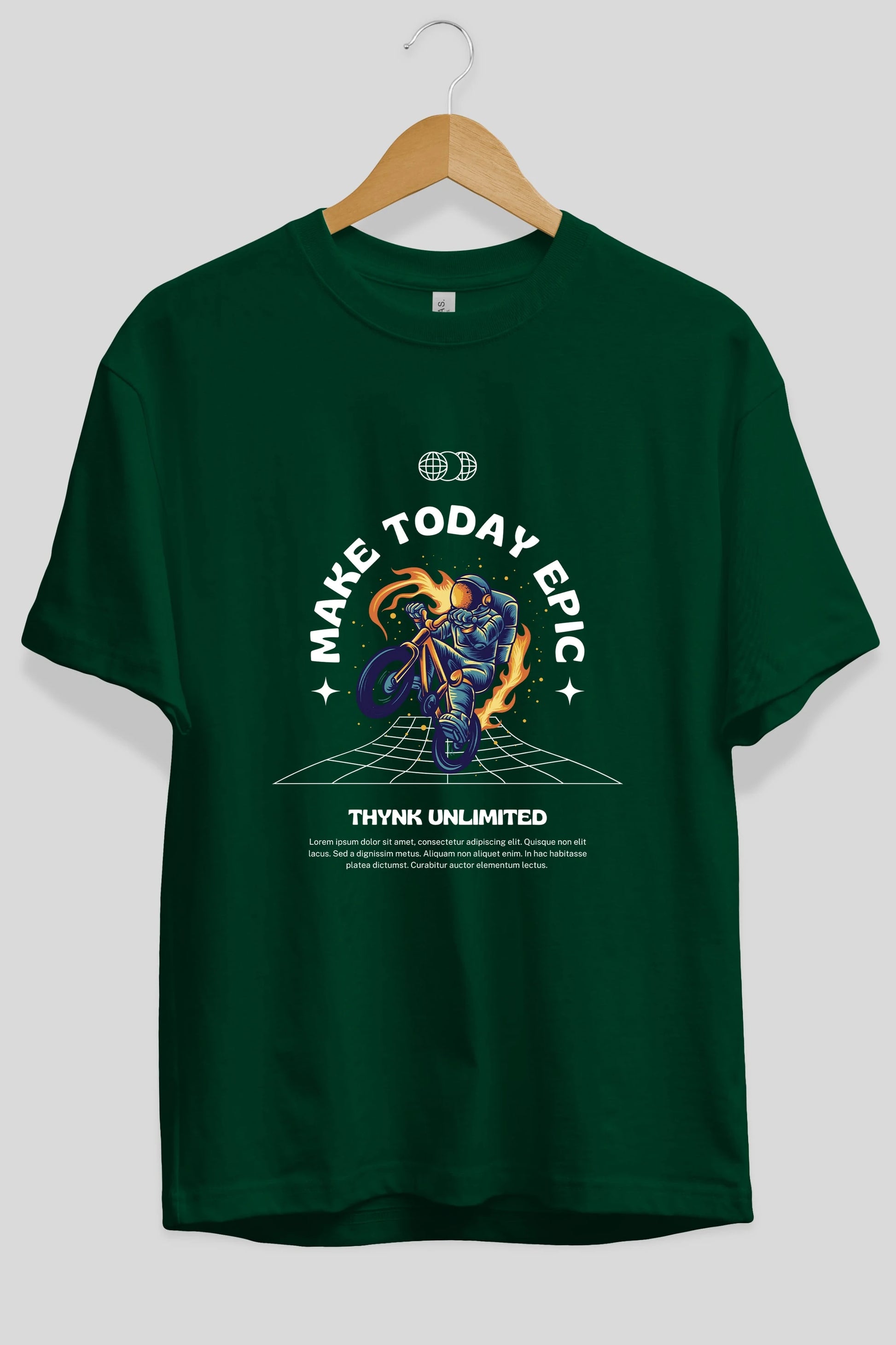 Make Today Epic Ön Baskılı Oversize t-shirt Erkek Kadın Unisex