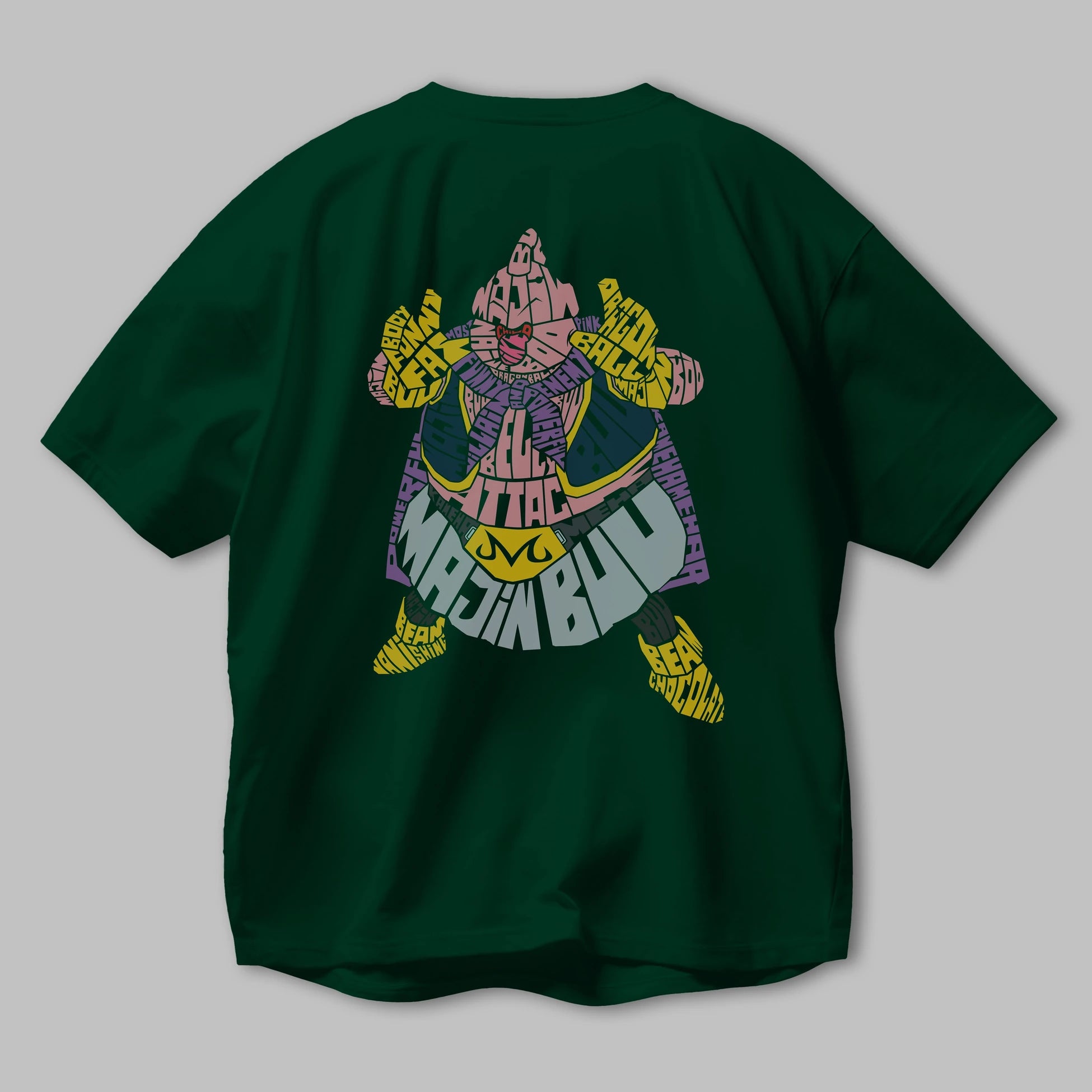 Majin Buu Arka Baskılı Oversize t-shirt %100 pamuk Erkek Kadın Unisex
