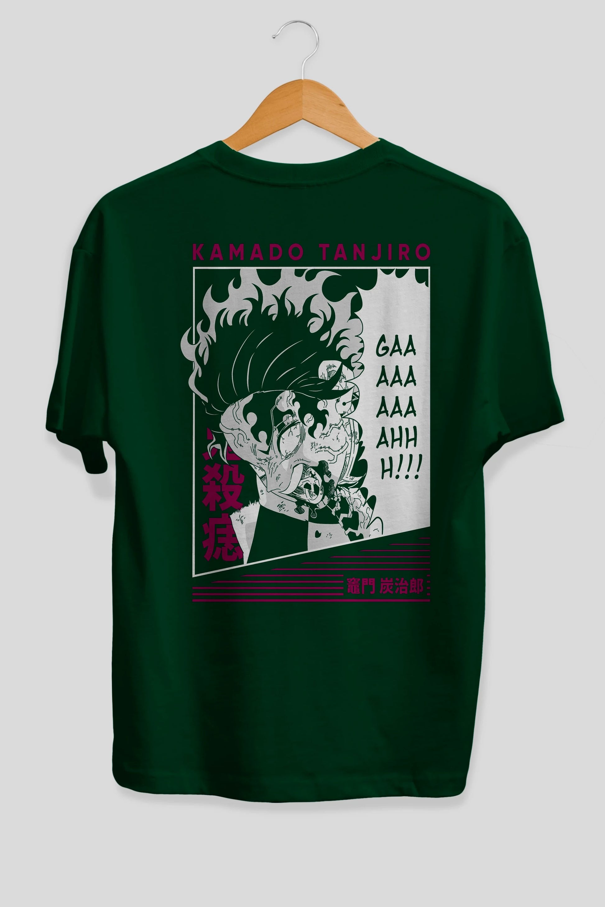 TANJIRO KAMADO 3 Anime Arka Baskılı Oversize t-shirt Erkek Kadın Unisex