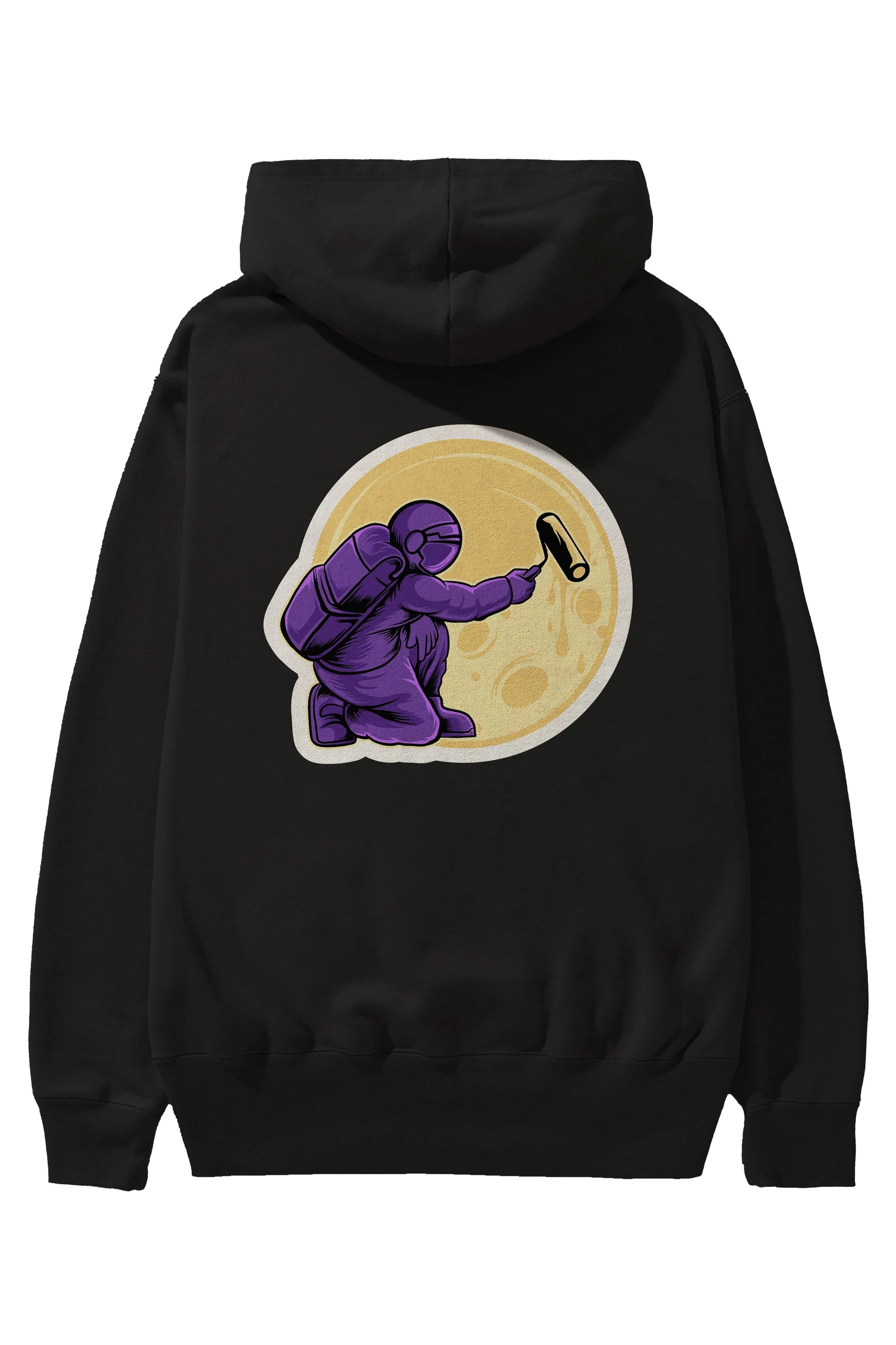 Astropaint Sticker Arka Baskılı Hoodie Oversize Kapüşonlu Sweatshirt Erkek Kadın Unisex