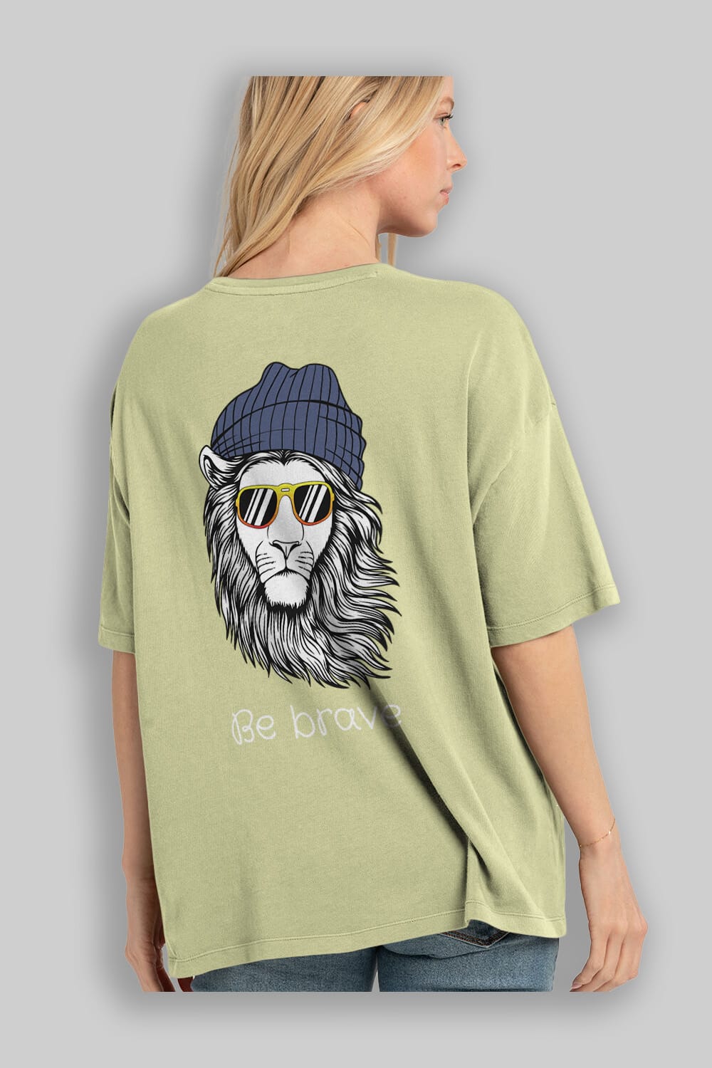 Be Brave Arka Baskılı Oversize t-shirt Erkek Kadın Unisex