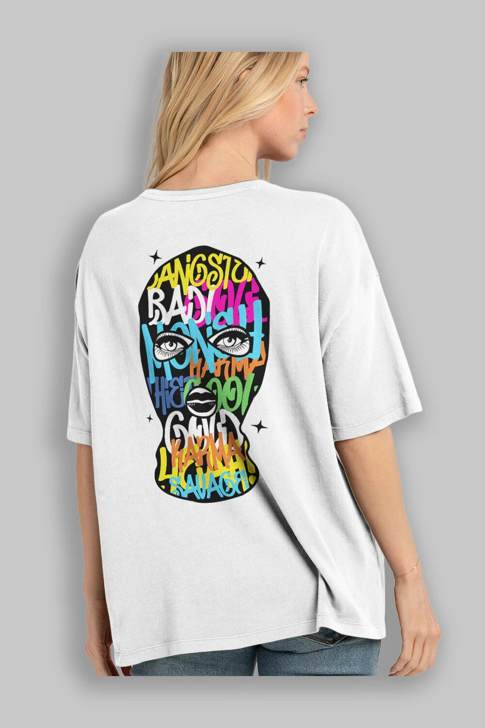 Karma Savage Arka Baskılı Oversize t-shirt Erkek Kadın Unisex