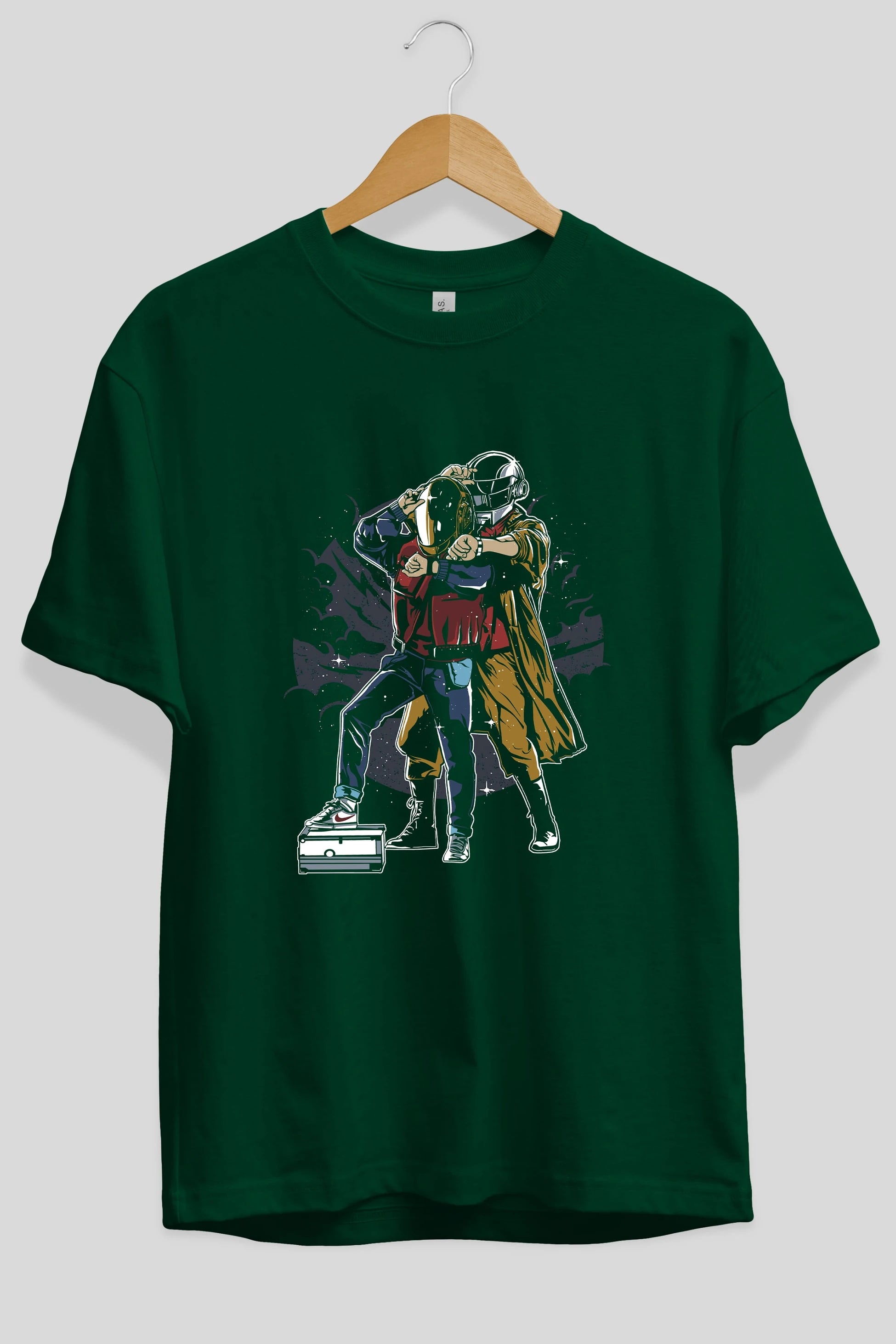 Back To The Beat Ön Baskılı Oversize t-shirt Erkek Kadın Unisex %100 Pamuk tişort