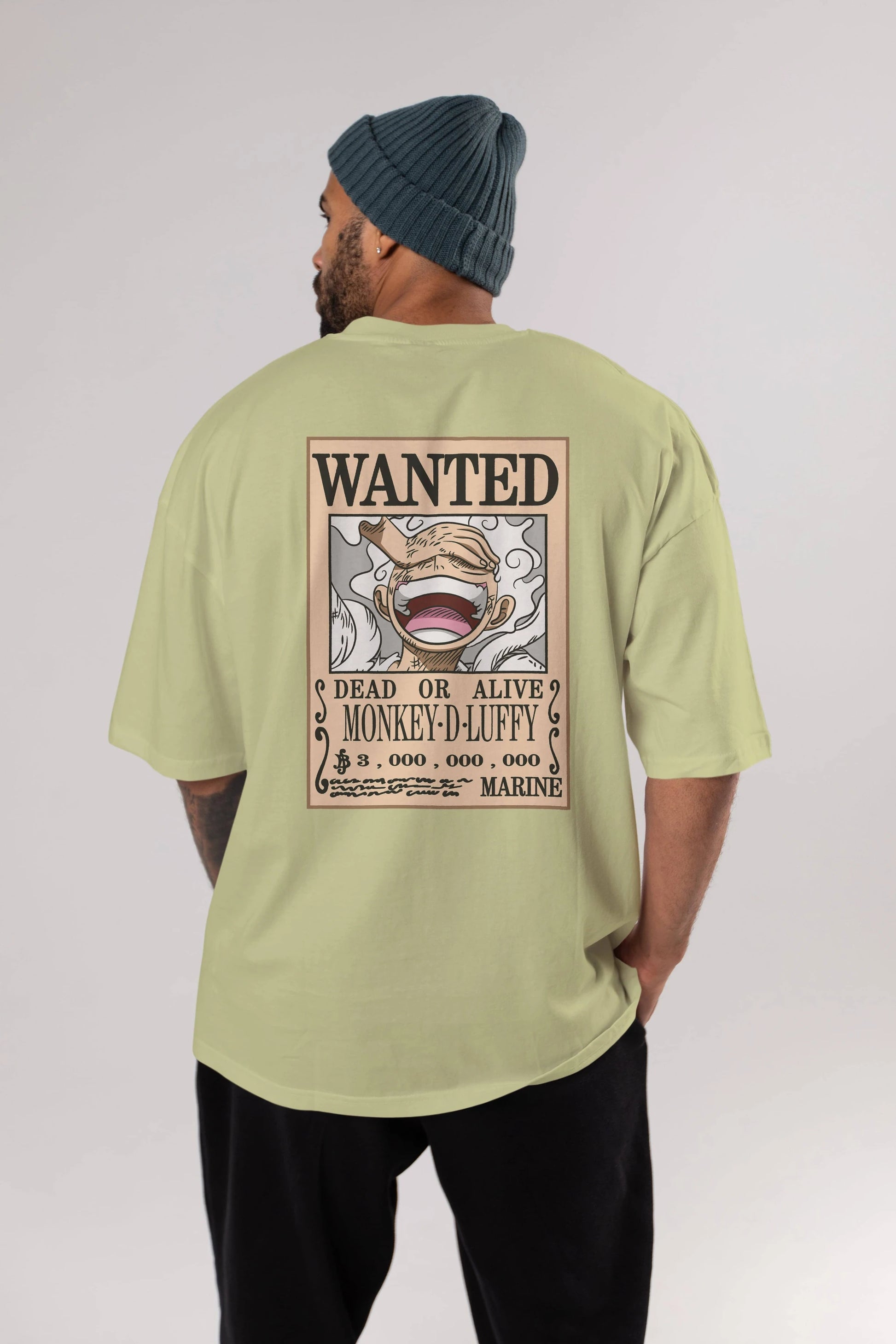 CARTEL LUFFY GEAR 5 Anime Arka Baskılı Oversize t-shirt Erkek Kadın Unisex