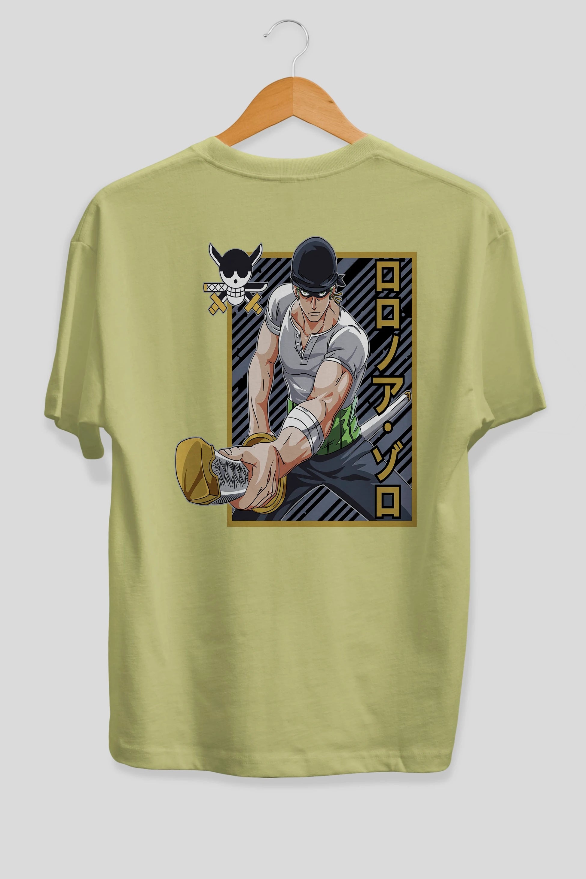 RORONOA ZORO Anime Arka Baskılı Oversize t-shirt Erkek Kadın Unisex