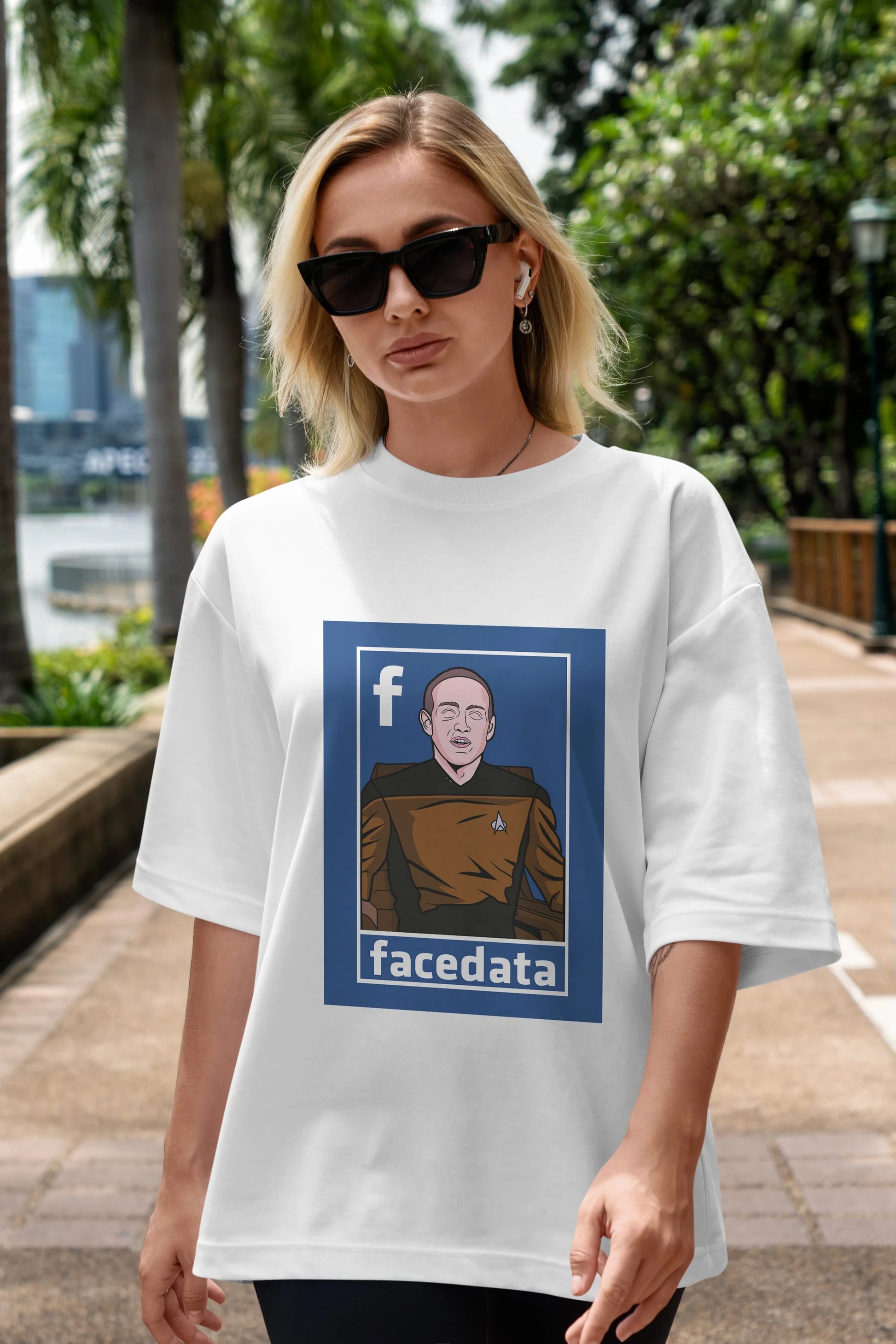 Zukerberg Data Ön Baskılı Oversize t-shirt Erkek Kadın Unisex %100 Pamuk tişort