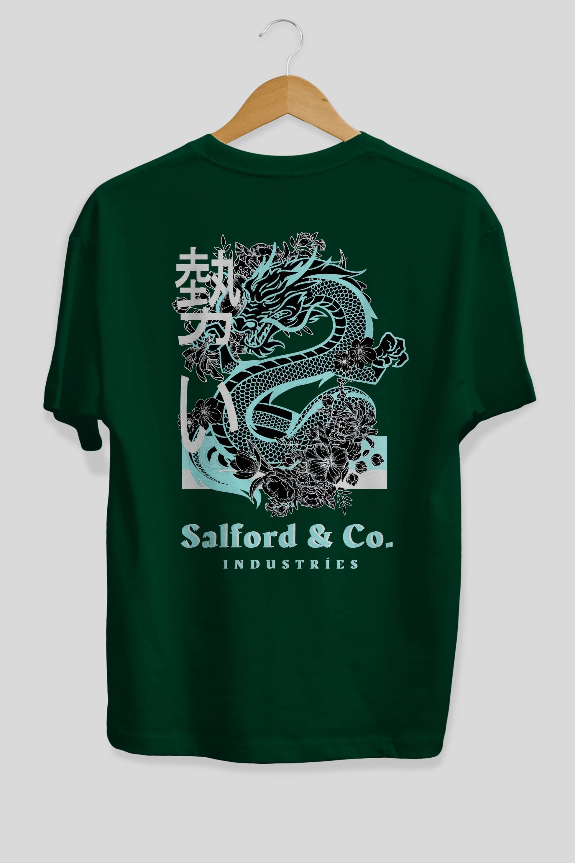 Dragon Arka Baskılı Oversize t-shirt Erkek Kadın Unisex