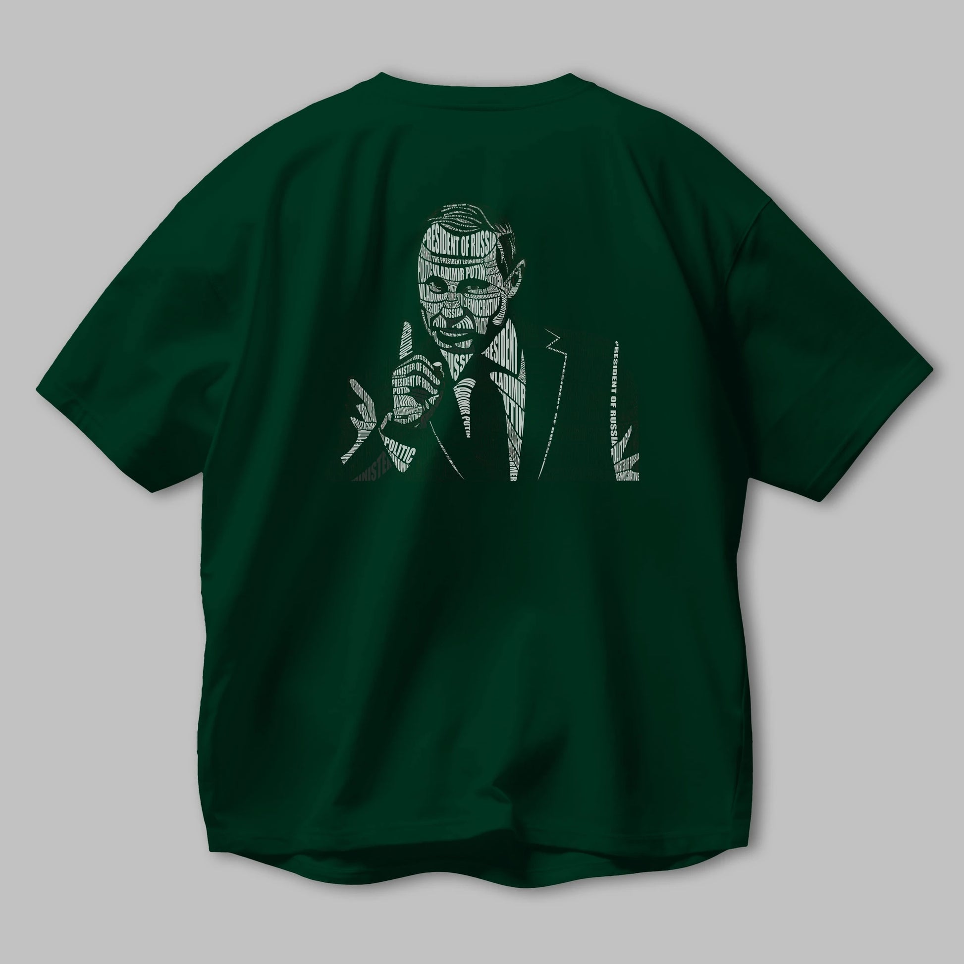 Putin Calligram Arka Baskılı Oversize t-shirt %100 pamuk Erkek Kadın Unisex
