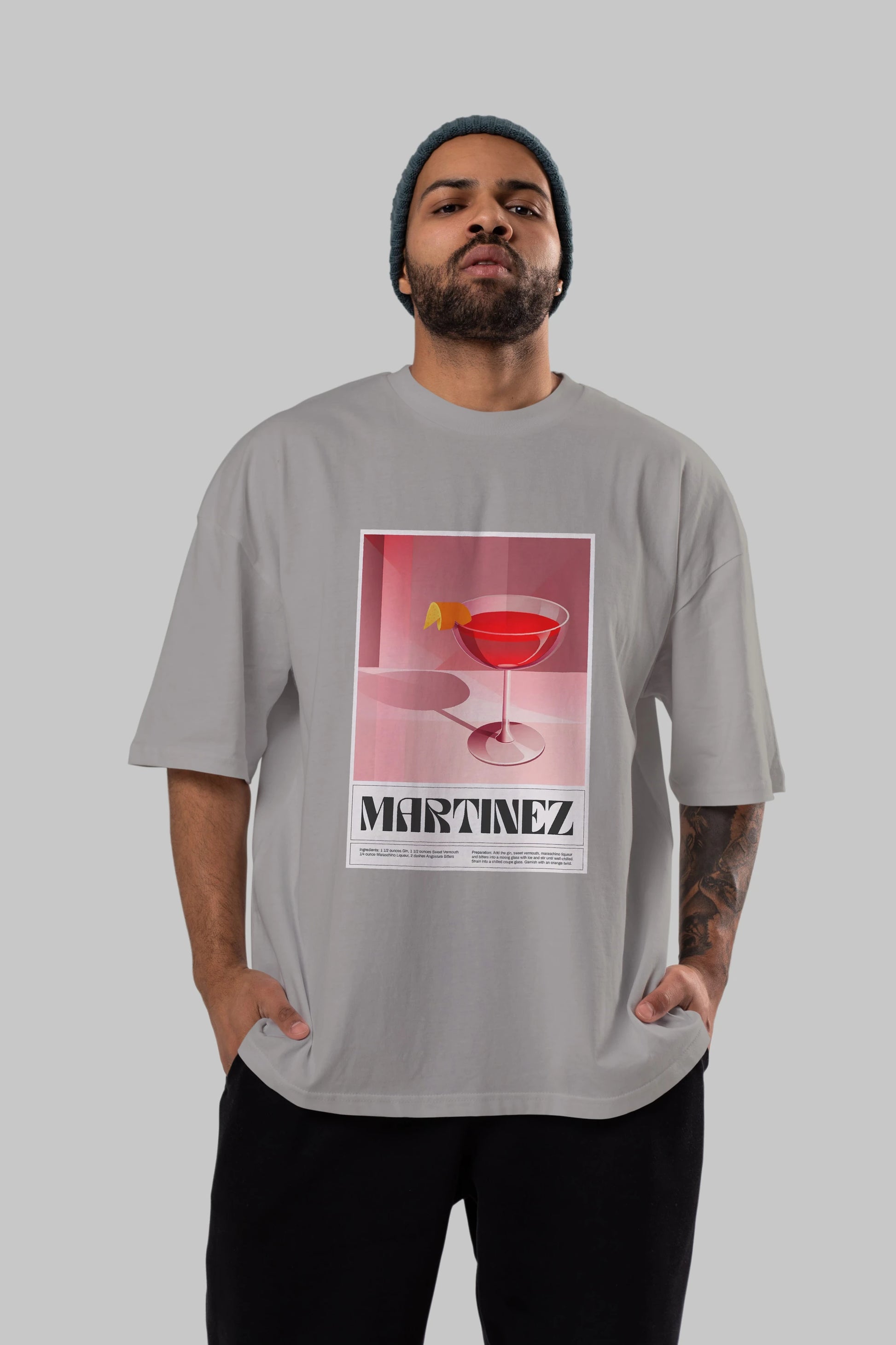 Martinez Ön Baskılı Oversize t-shirt Erkek Kadın Unisex %100 Pamuk Bisiklet Yaka tişort