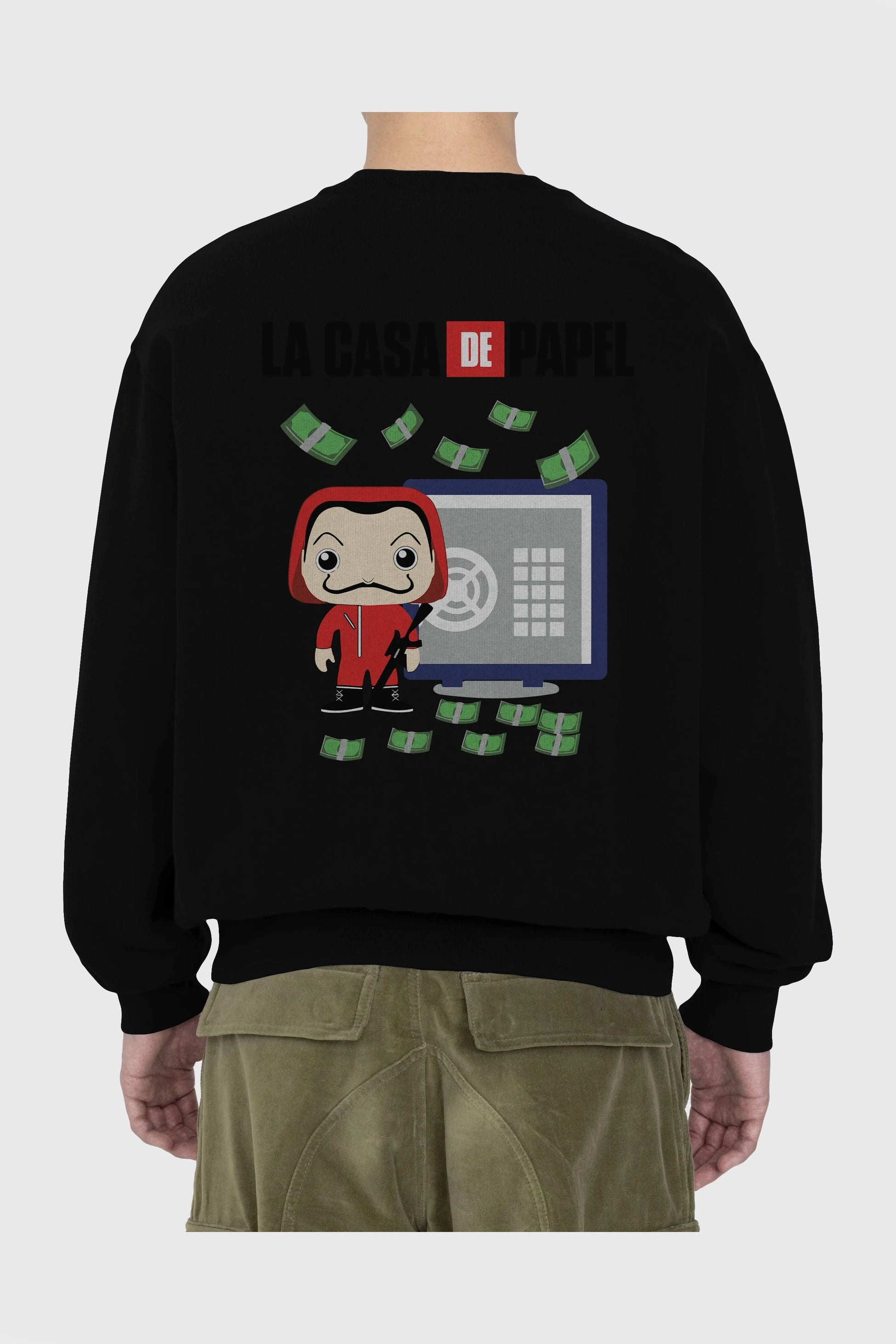 La Casa De Papel (4) Arka Baskılı Oversize Sweatshirt Erkek Kadın Unisex