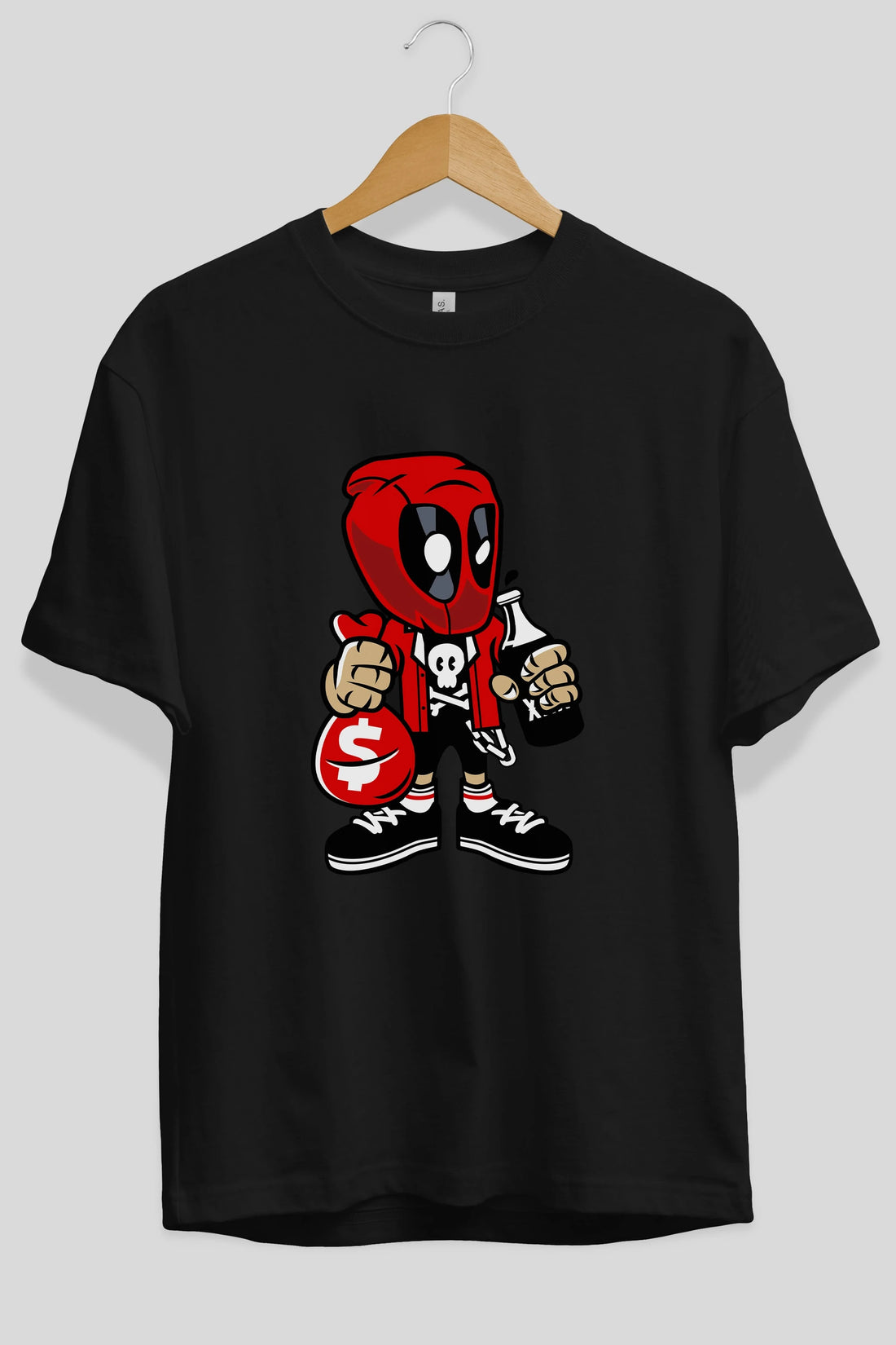 Deadpool (20) Ön Baskılı Oversize t-shirt Erkek Kadın Unisex %100 Pamuk Bisiklet Yaka tişort