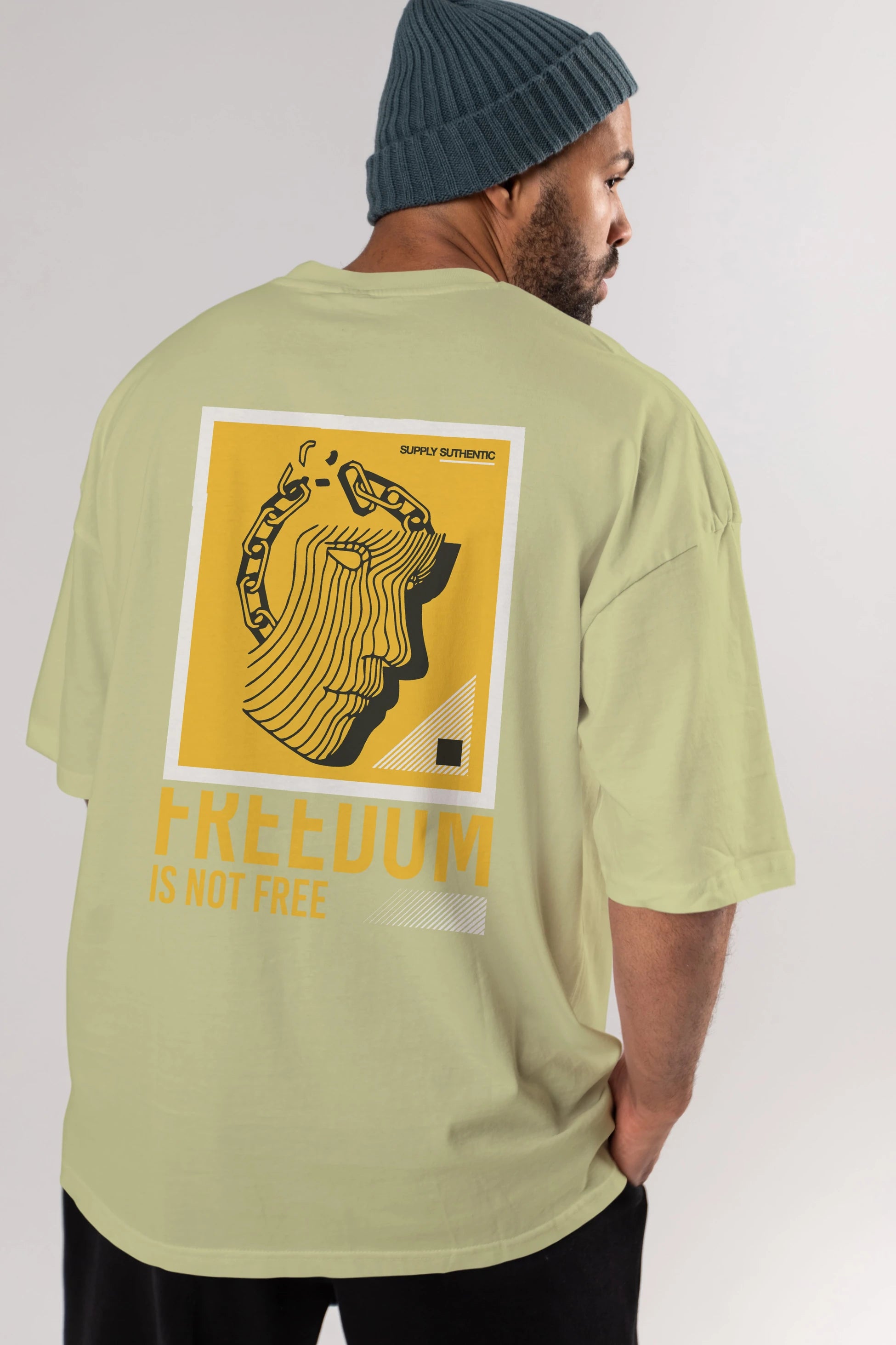 Freedom is Not Free Arka Baskılı Oversize t-shirt Erkek Kadın Unisex