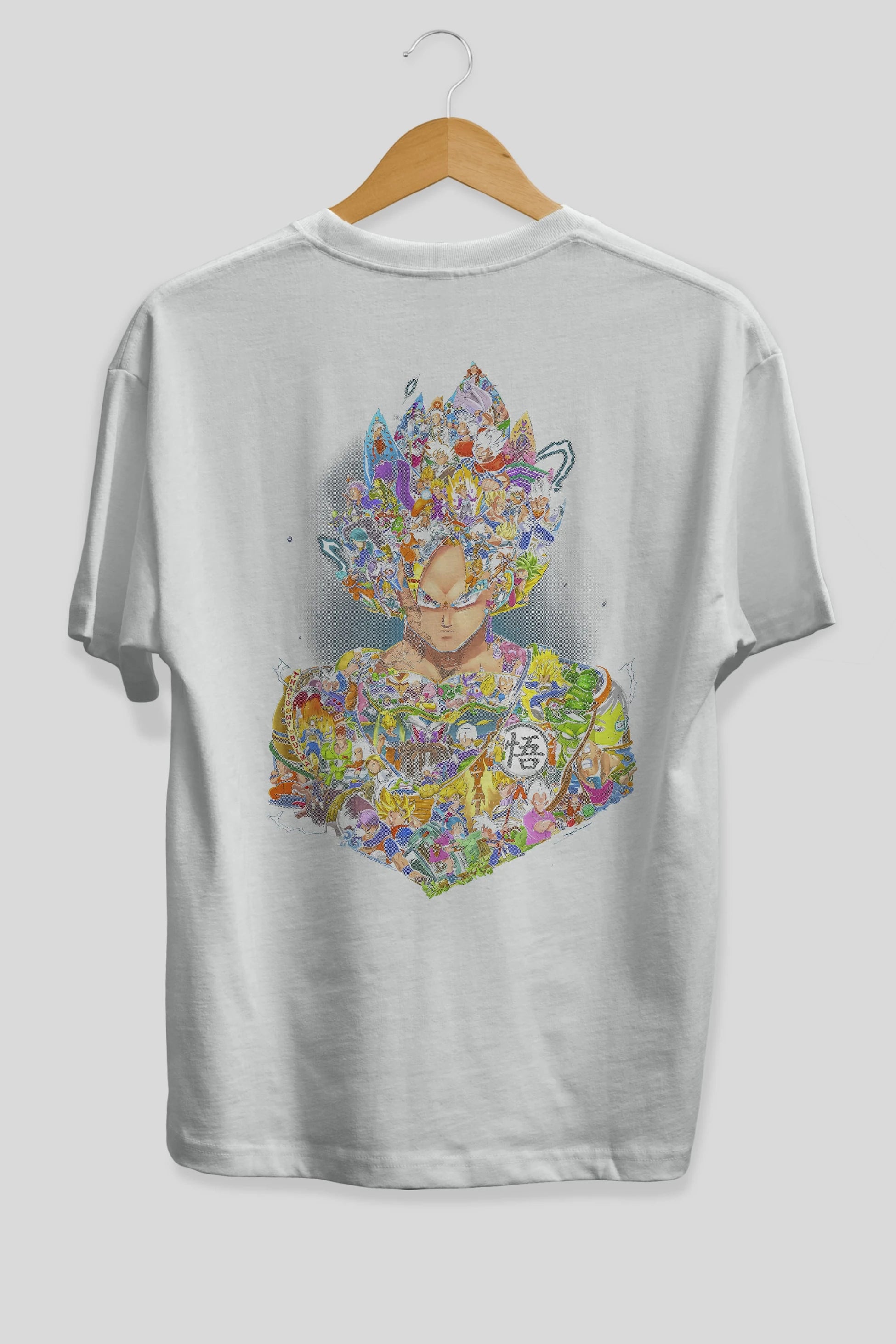 DRAGON BALL ART Anime Arka Baskılı Oversize t-shirt Erkek Kadın Unisex