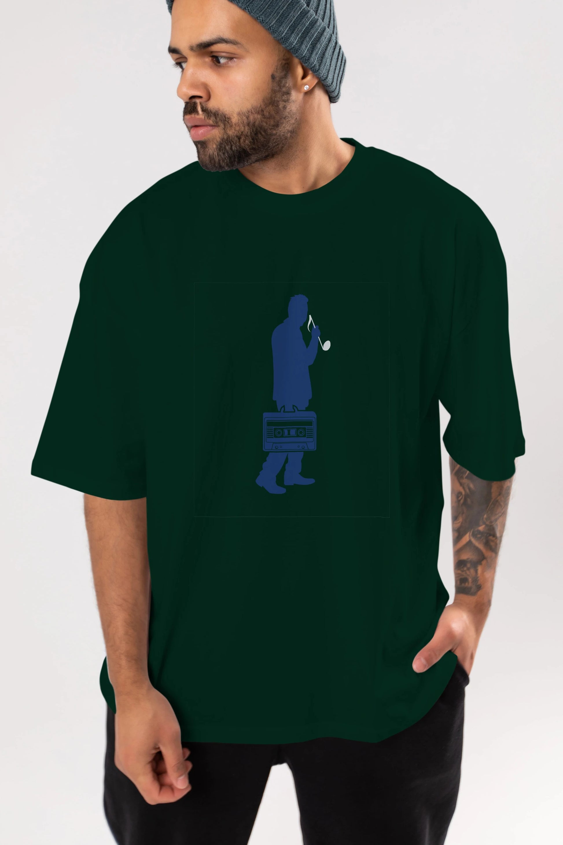 Sound Collector Ön Baskılı Oversize t-shirt %100 pamuk Erkek Kadın Unisex