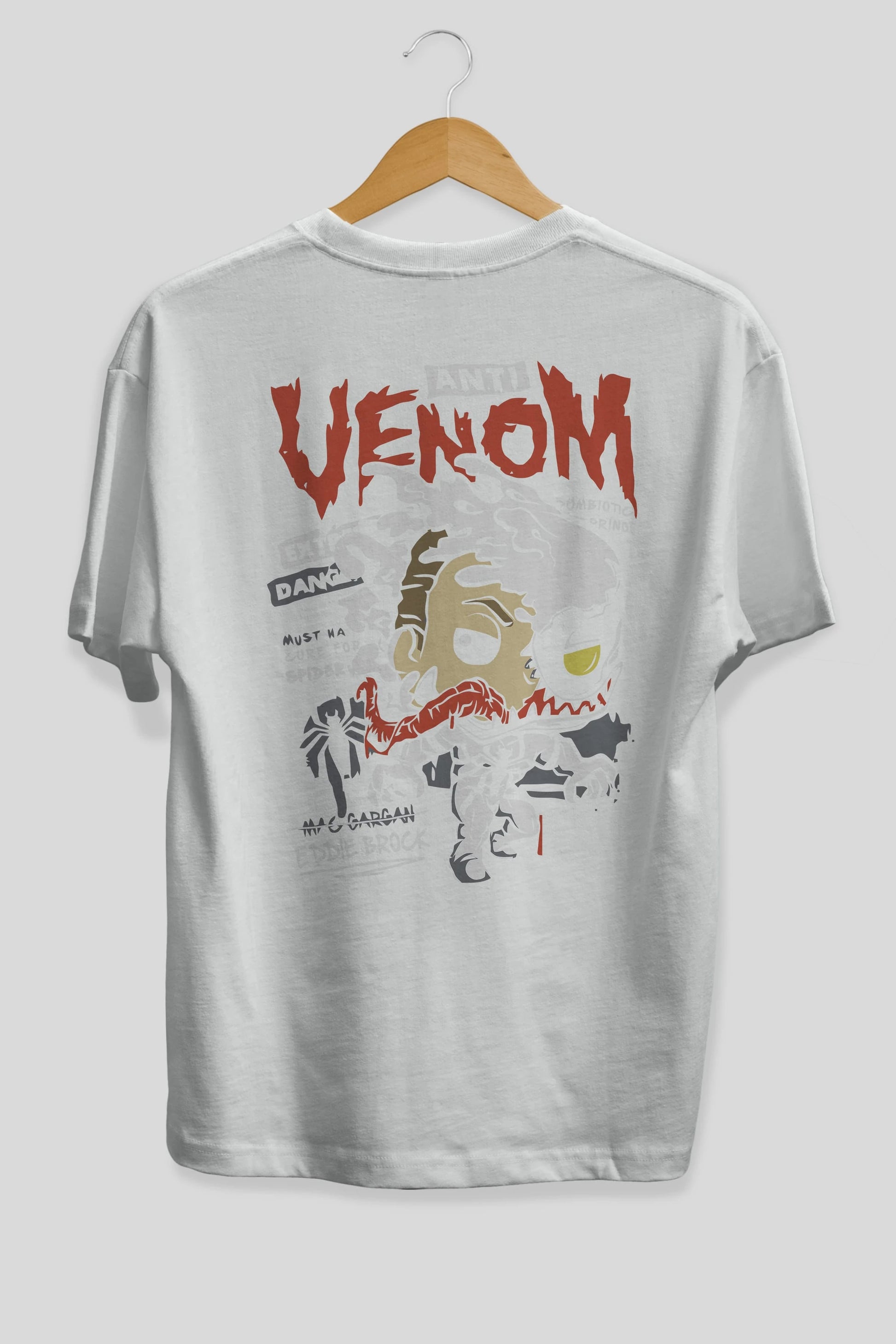 Venom (9) Arka Baskılı Oversize t-shirt Erkek Kadın Unisex %100 Pamuk Bisiklet Yaka tişort