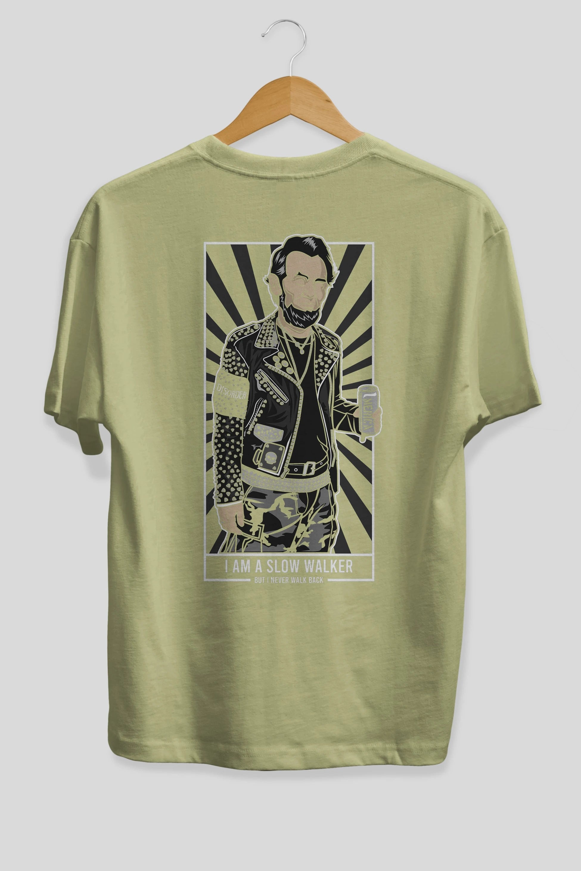 Lincoln Street Punk Arka Baskılı Oversize t-shirt Erkek Kadın Unisex %100 Pamuk tişort