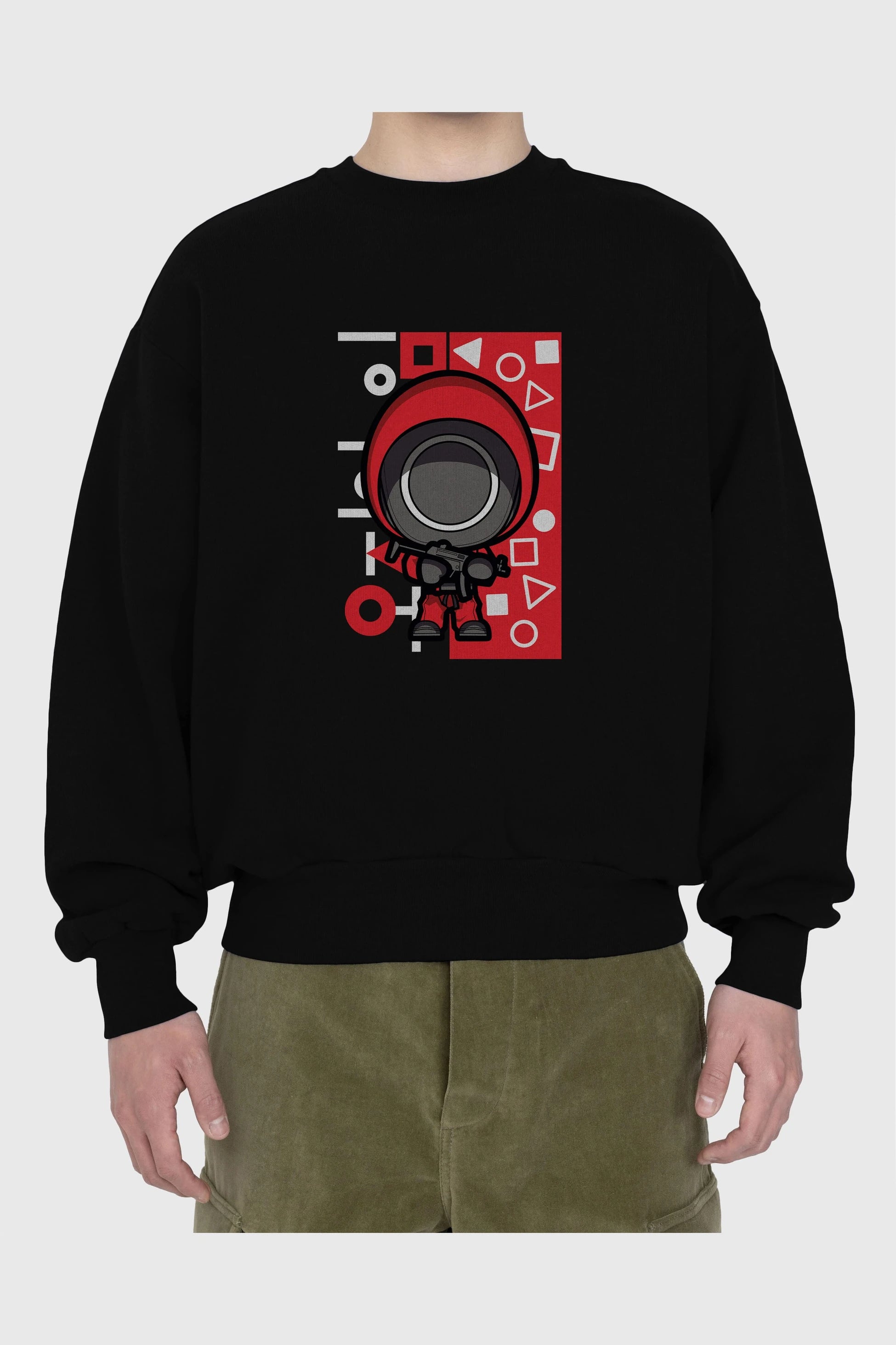 Squid Game (4) Ön Baskılı Oversize Sweatshirt Erkek Kadın Unisex