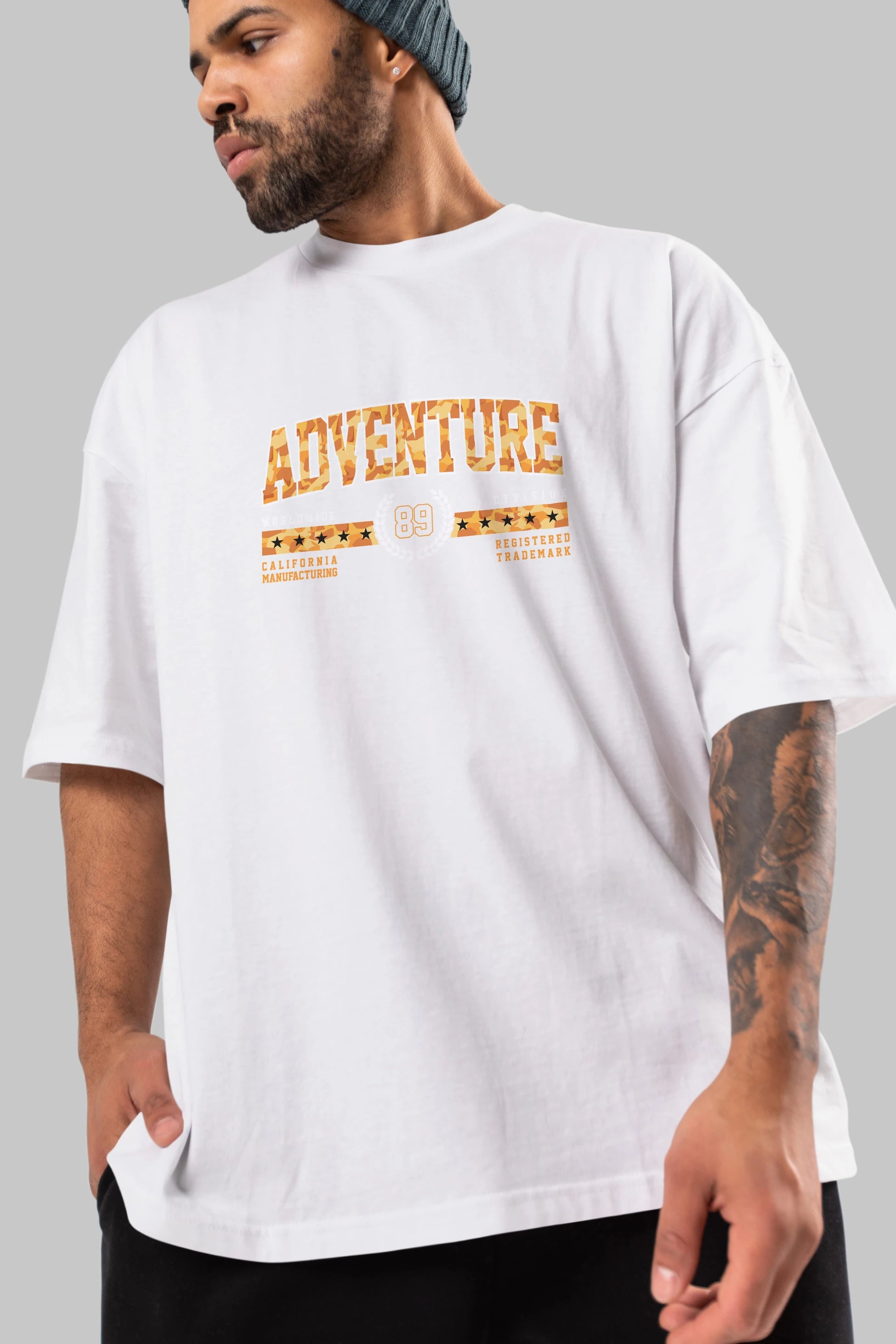 Adventure Ön Baskılı Oversize t-shirt Erkek Kadın Unisex