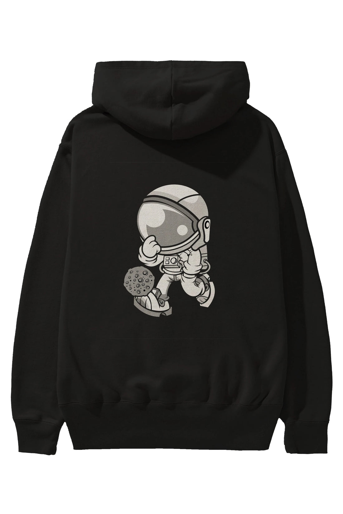 Street Astronaut Arka Baskılı Hoodie Oversize Kapüşonlu Sweatshirt Erkek Kadın Unisex